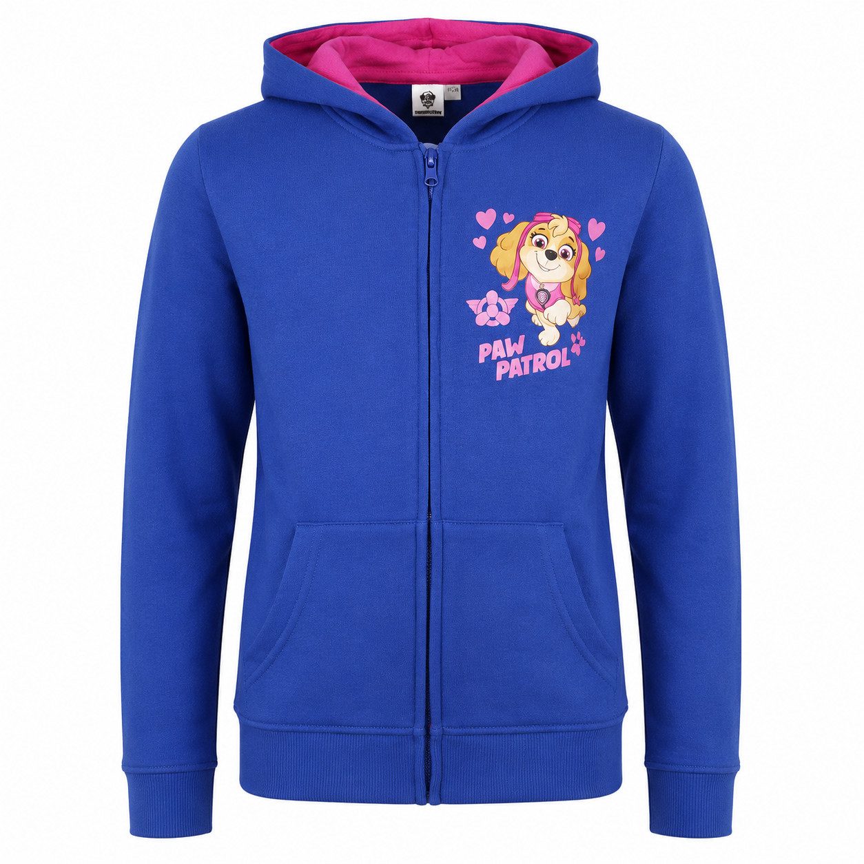 PAW PATROL Kapuzenpullover Paw Patrol Skye Kinder Mädchen Kapuzen Jacke Pulli Gr. 98 bis 128, 100% Baumwolle