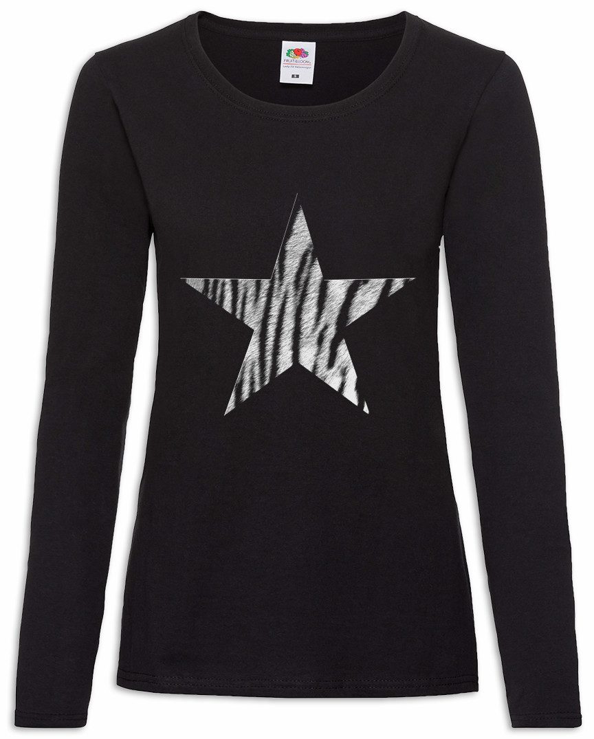 Urban Backwoods Langarmshirt Rockabella Star V Damen Langarmshirt Tattoo Nautical Rockabilly Tiger (1-tlg) Leopard Stern Oldschool Fifties