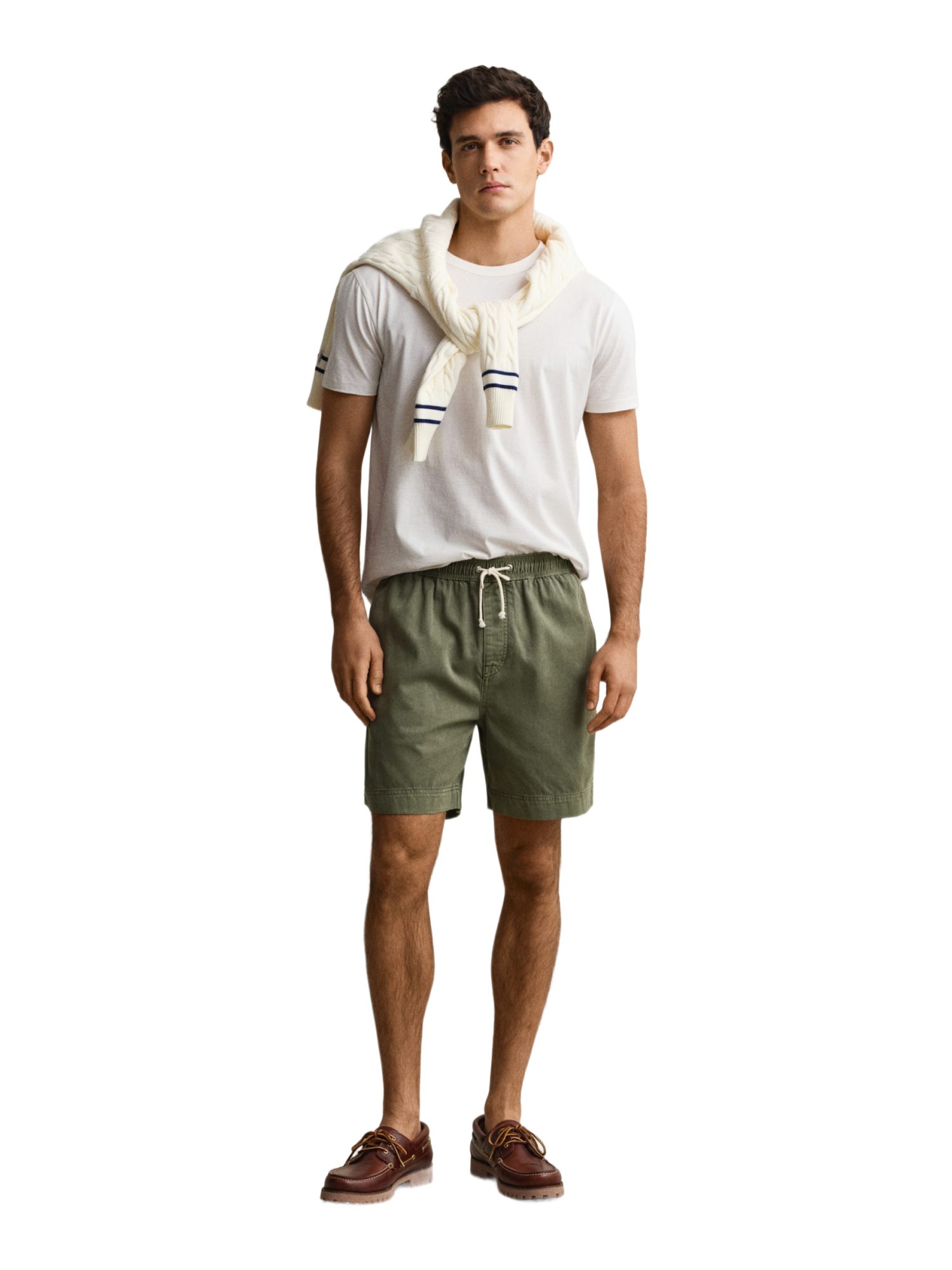 Gant Bermudas grün, Casual, Baumwolle, Unifarben, Regular Fit, Mittel