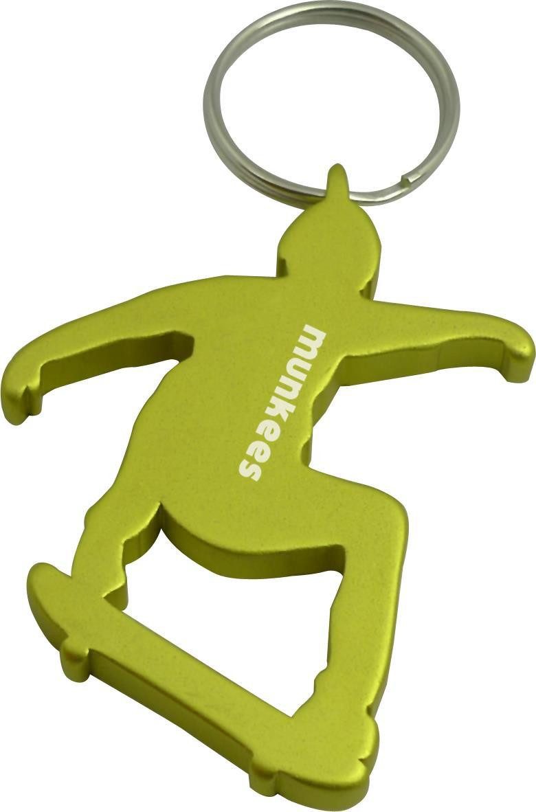 Munkees Flaschenöffner Skateboard-Figur Flaschenöffner Sport-Fans, Gelb, 34942 (Packung)