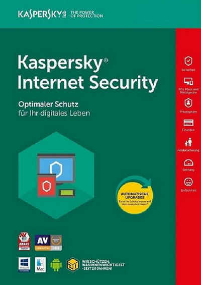 Kaspersky Internet Security 2 Geräte, 1 Jahr (Virenprogramm, Lizenzschlüssel)