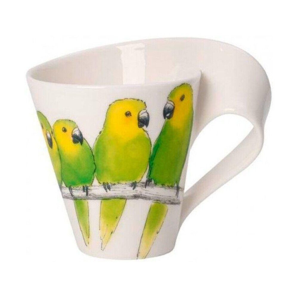 Villeroy & Boch Becher Henkelbecher 0,24 l NewWave Caffè Braunwangensittich, 1-tlg., Premium Porcelain, Henkelbecher, 0,24 l, Premium Porcelain