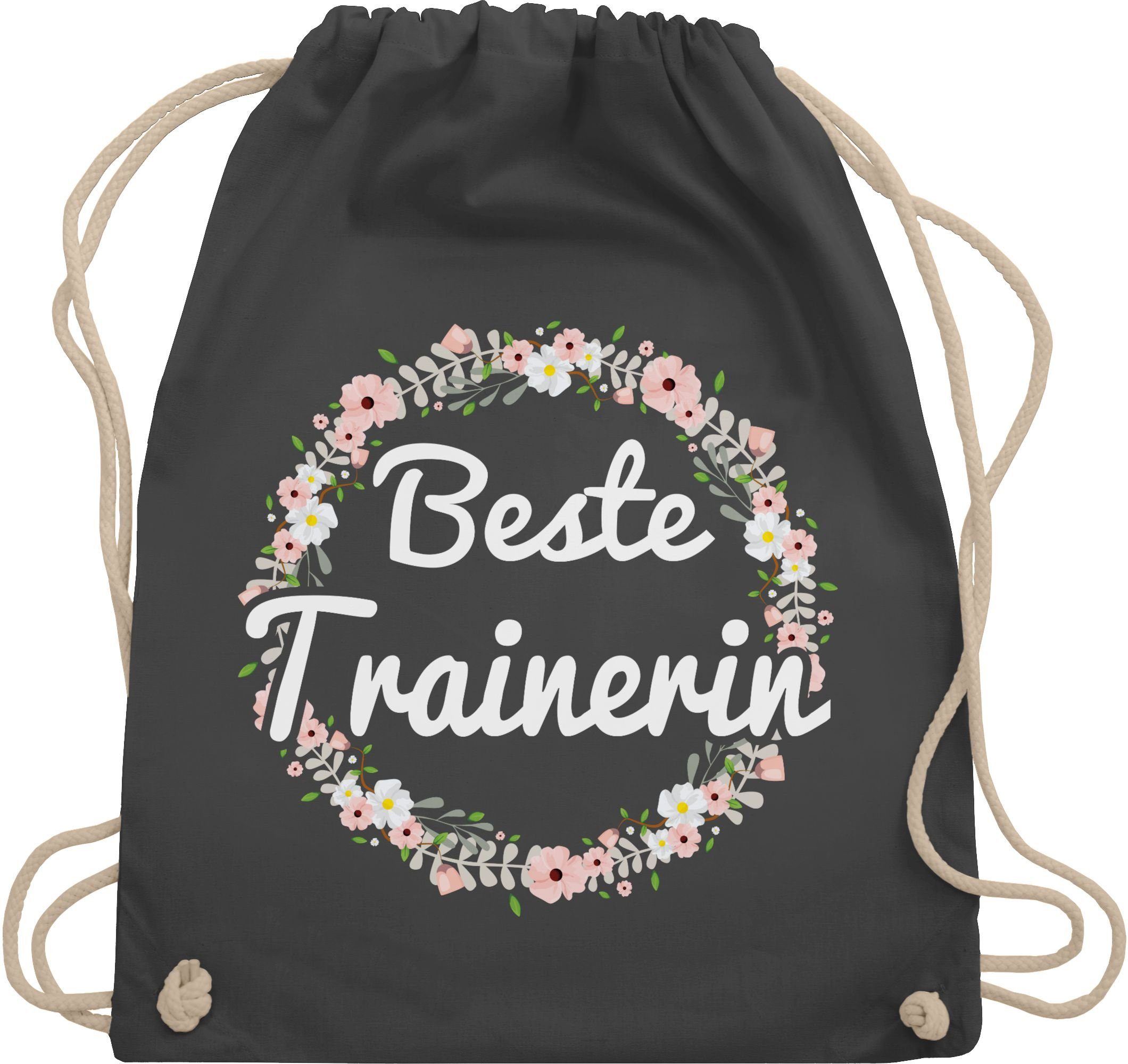 Shirtracer Turnbeutel Beste Trainerin, Sport Zubehör