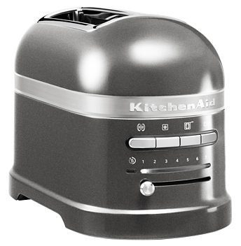KitchenAid Toaster Artisan 5KMT2204EMS MEDALLION-SILBER, 2 kurze Schlitze, für 2 Scheiben, 1250 W, mit Sandwichzange