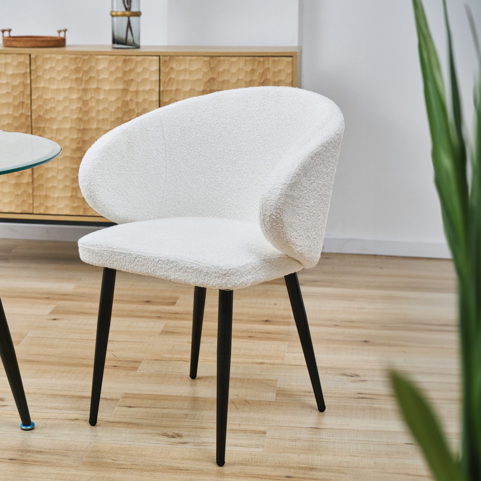 SVITA Esszimmerstuhl AUDREY (2er-Set), Küchenstühle, Metallbeine, Teddybouc günstig online kaufen