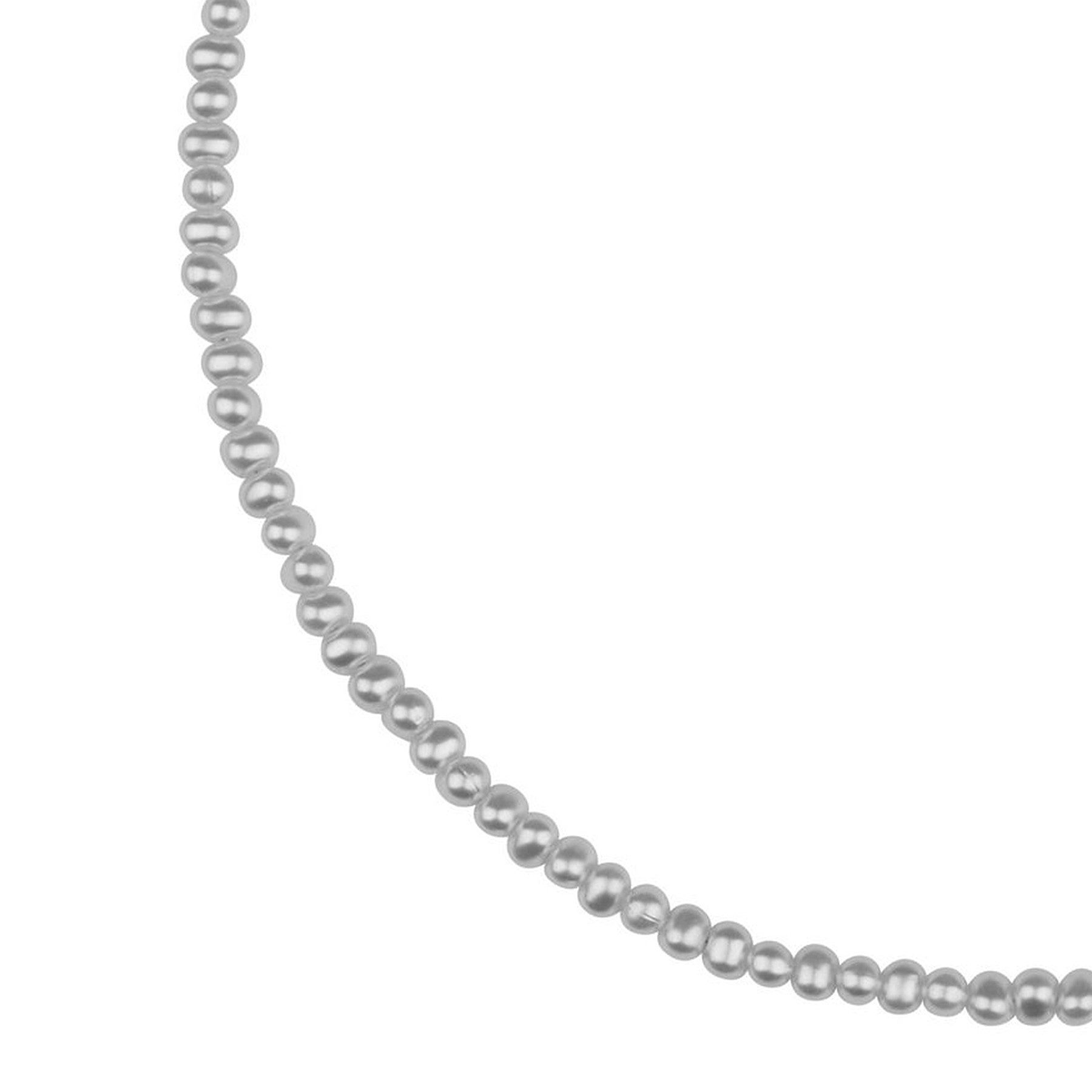 ANELY Gliederkette Kunststoffperlen in klassischem Look mit verstellbarem Verschluss für (1-tlg), 9073 in Silber