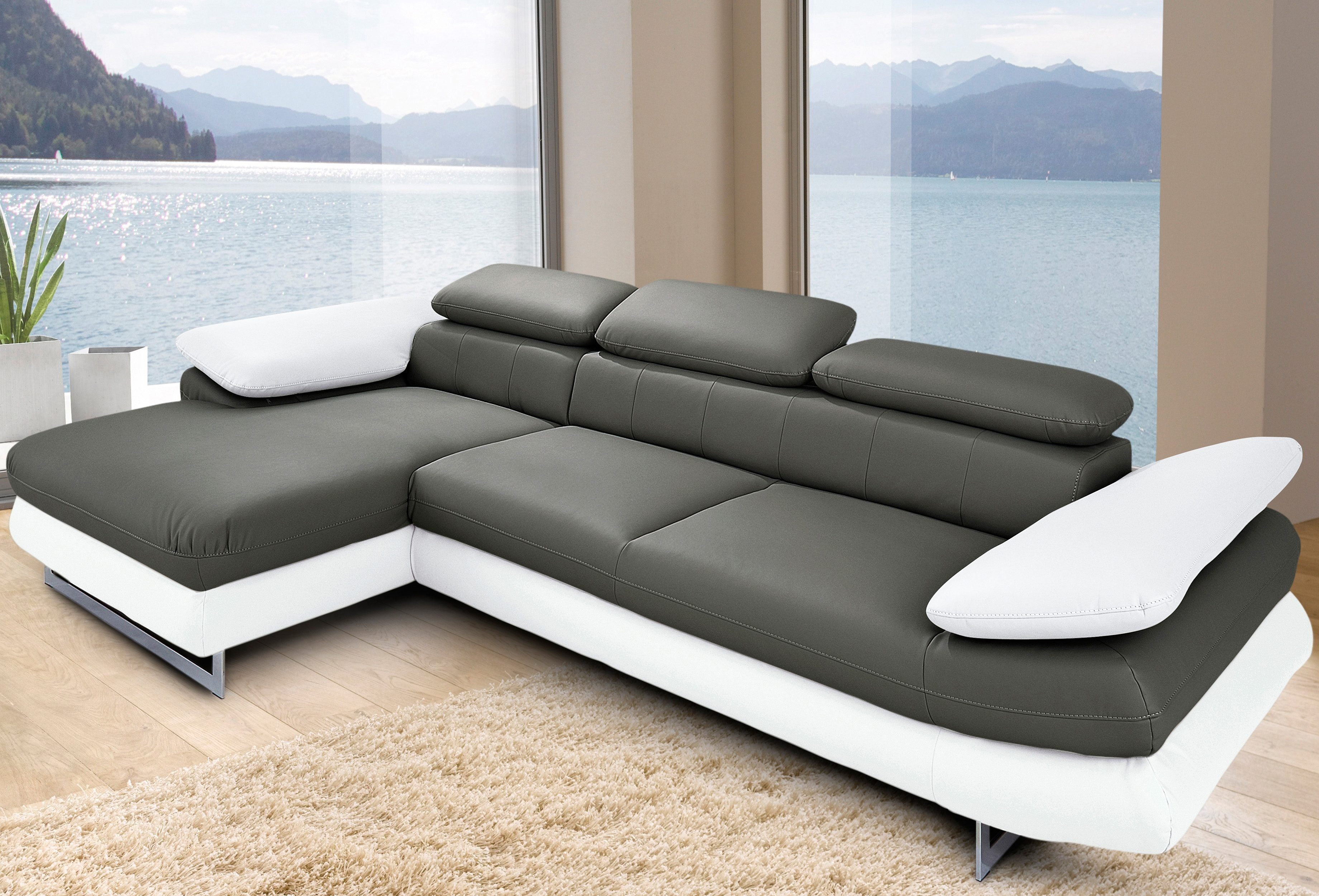 INOSIGN Ecksofa "Solution L-Form", mit Arm- & Kopfteilverstellung, wahlweis günstig online kaufen