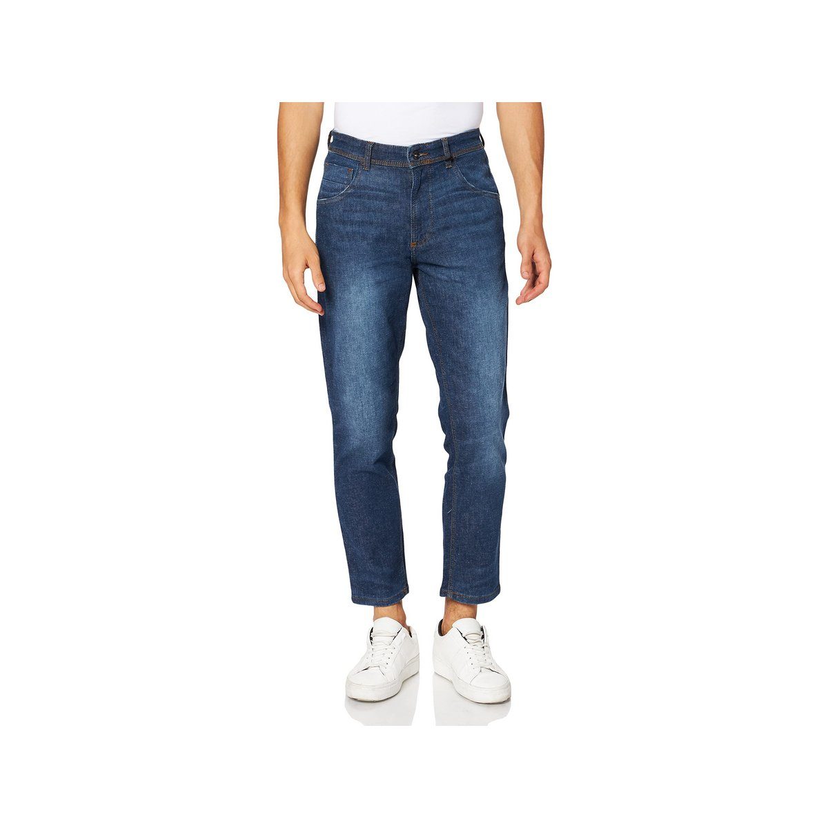 5-Pocket-Jeans active (1-tlg) blau camel