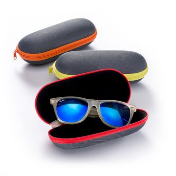 FEFI Brillenetui Leichtes Hardcase Brillenetui - Sport- und Sonnenbrillen Etui, Set aus 1 Etui + hochwertigem Mikrofasertuch