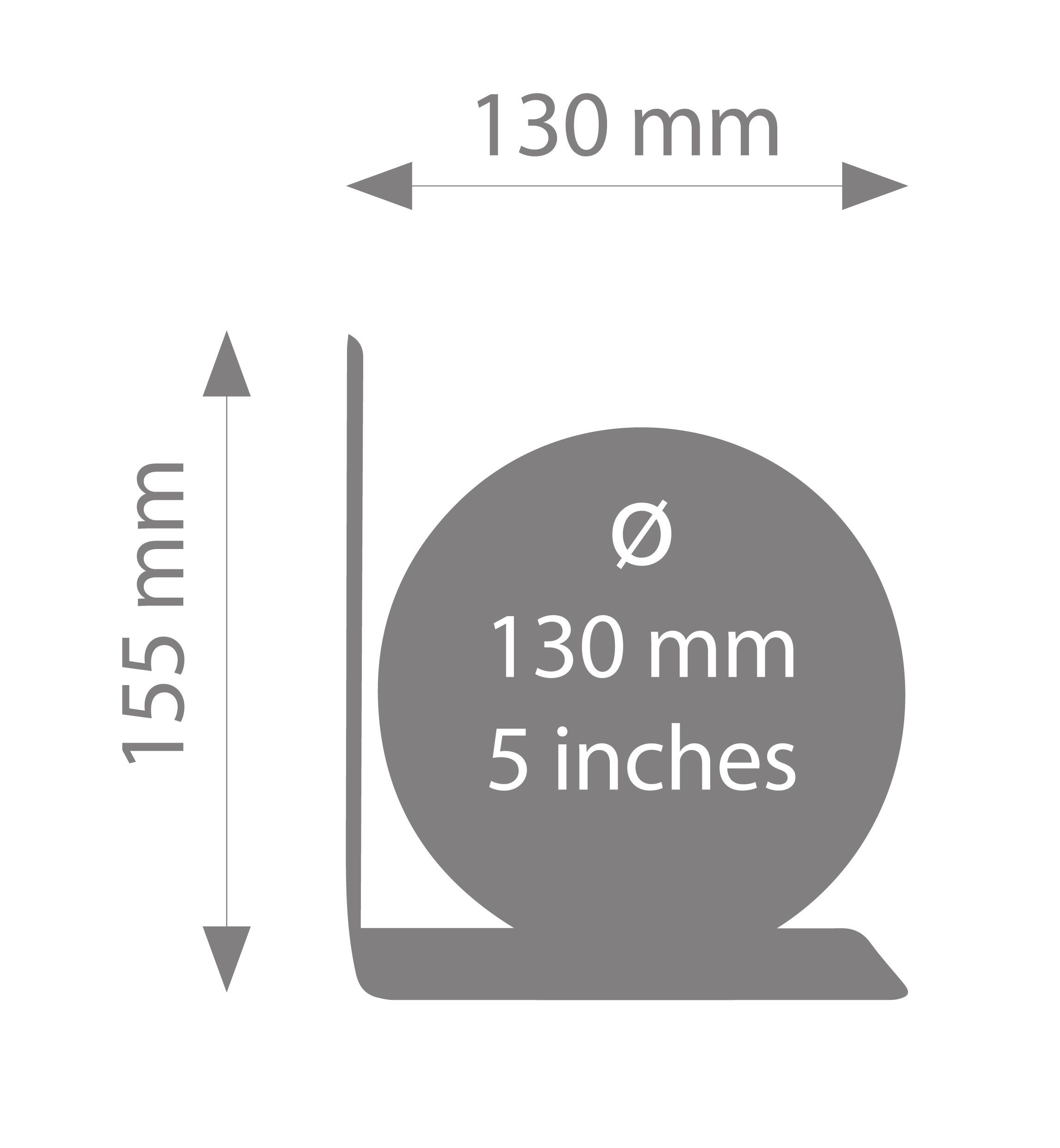 TROIKA Globus BOOKGLOBE SINGLE, Metall-Buchstütze mit abnehmbarem Globus, (13 cm Durchmesser, 1-tlg), 13 x 13 x 15,3 cm englische Beschriftung, verschiedene Farben