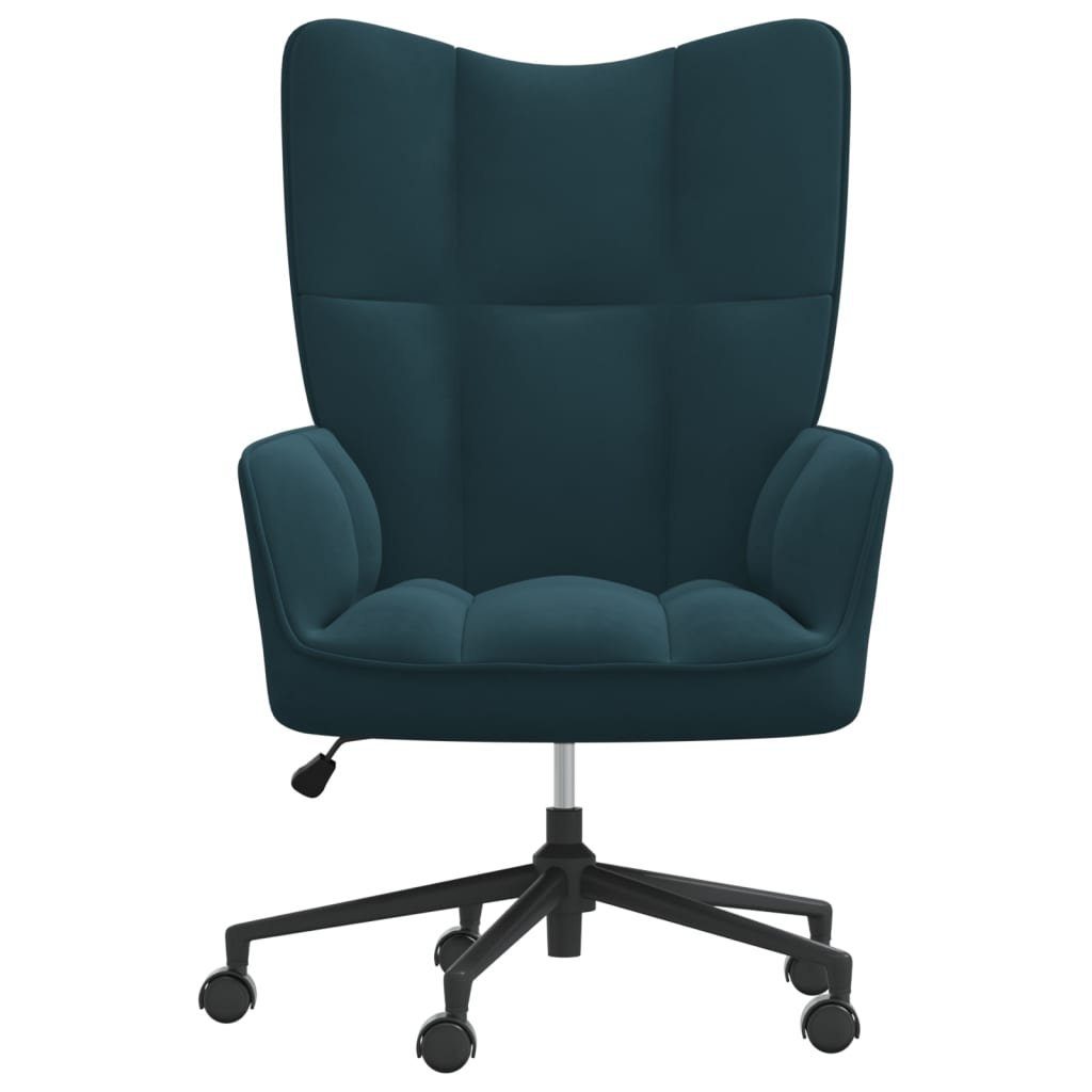 vidaXL Sessel Drehsessel Drehstuhl Relaxsessel Sessel Bürostuhl Blau Samt