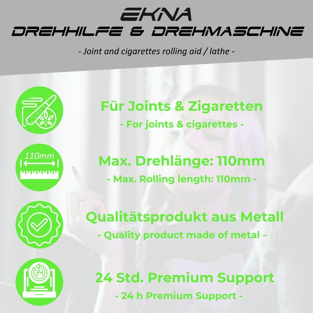 EKNA Drehmaschine - Joint Roller - Drehmaschine Joint aus Metall 110mm, NICHT konisch!