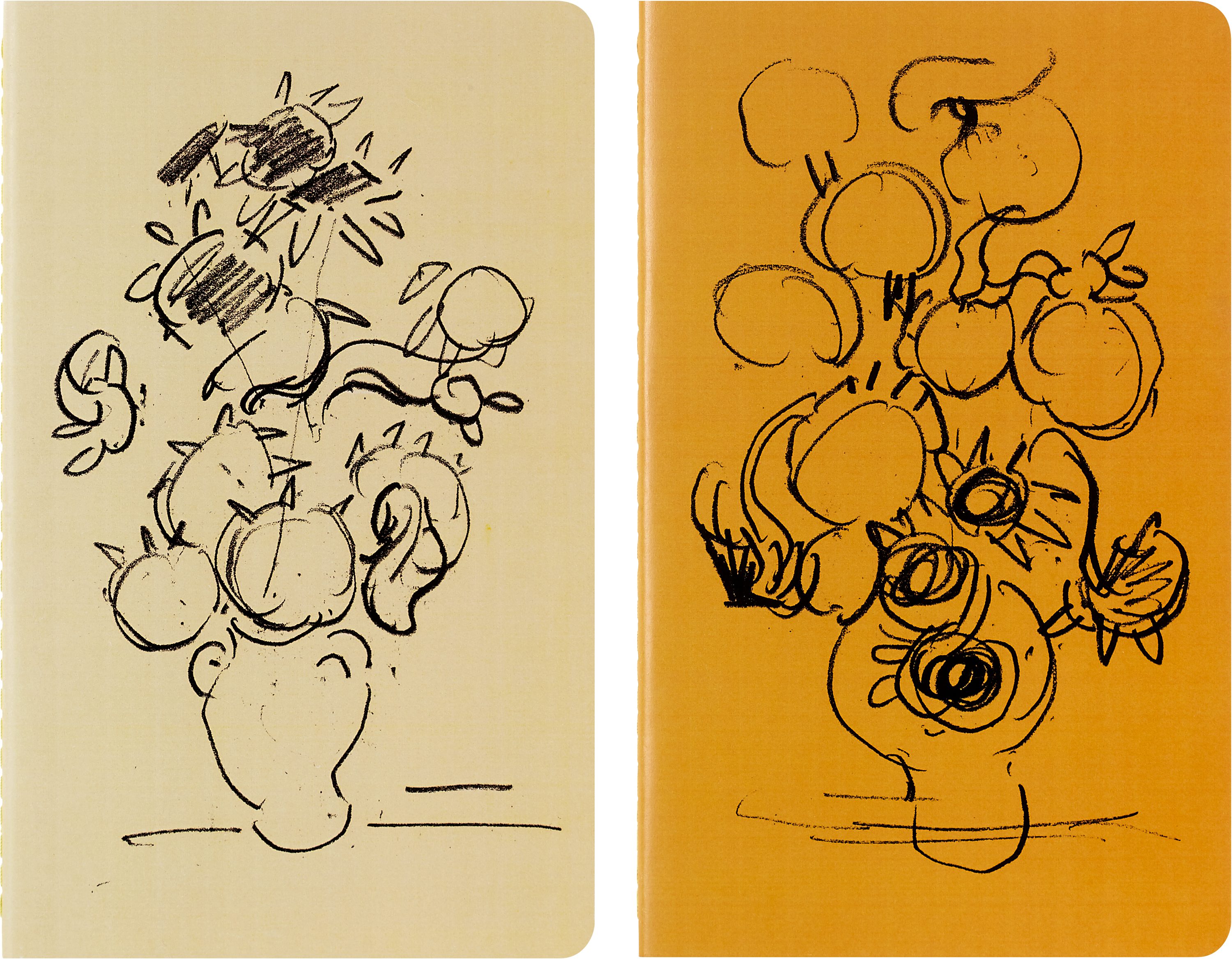Notizbuch, - 2er Kartoneinband Van Cahier Set, Gogh, MOLESKINE A5, liniert,