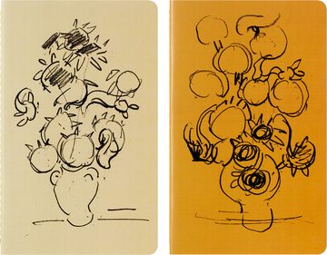 MOLESKINE Notizbuch, Cahier - Van Gogh, A5, 2er Set, liniert, Kartoneinband