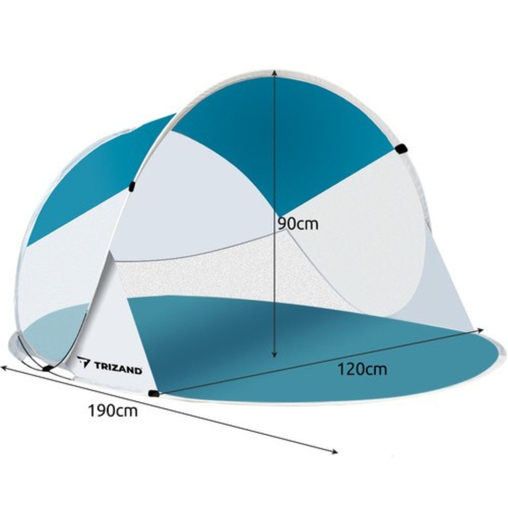 Trizand Faltzelt Strandzelt Pop-Up Zelt 190x120x90 cm, Personen: 2 (Spar-Set, 1 tlg., praktisch stabil), Schutz vor Sonneneinstrahlung