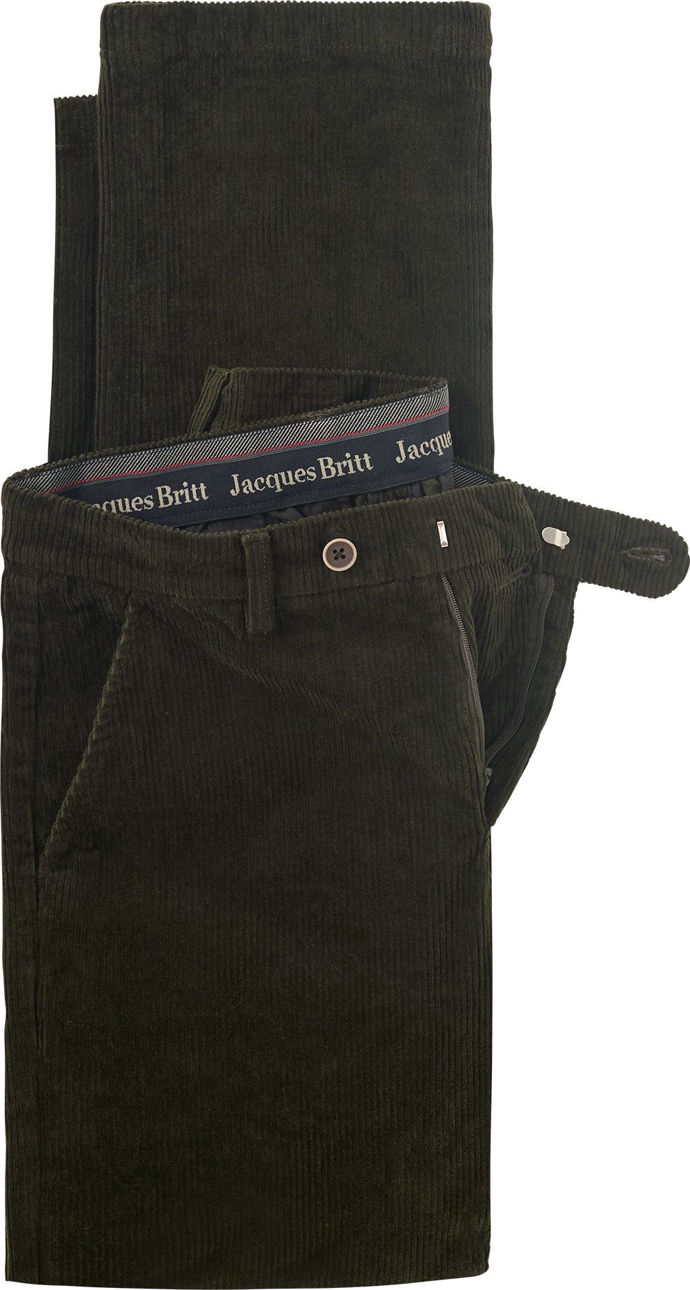 Jacques Britt Cordhose hochwertige Materialmischung und Komfort-Dehnbund