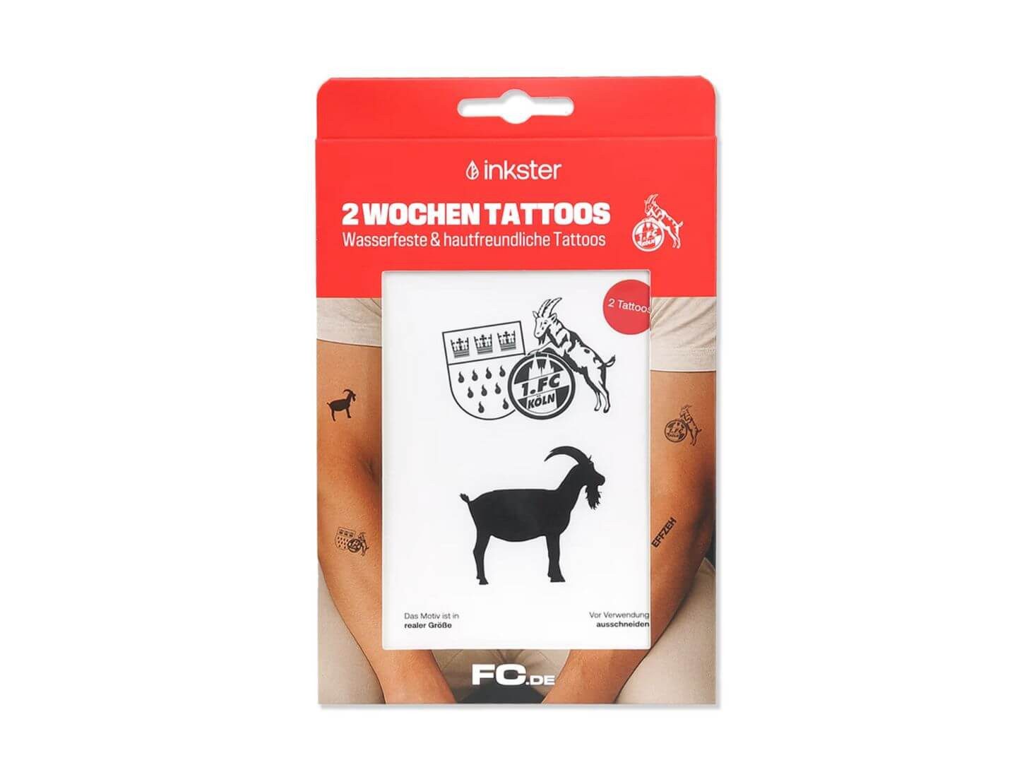 1. FC Köln Tasse 2 WOCHEN TATTOO 2ER SET "HENNES"