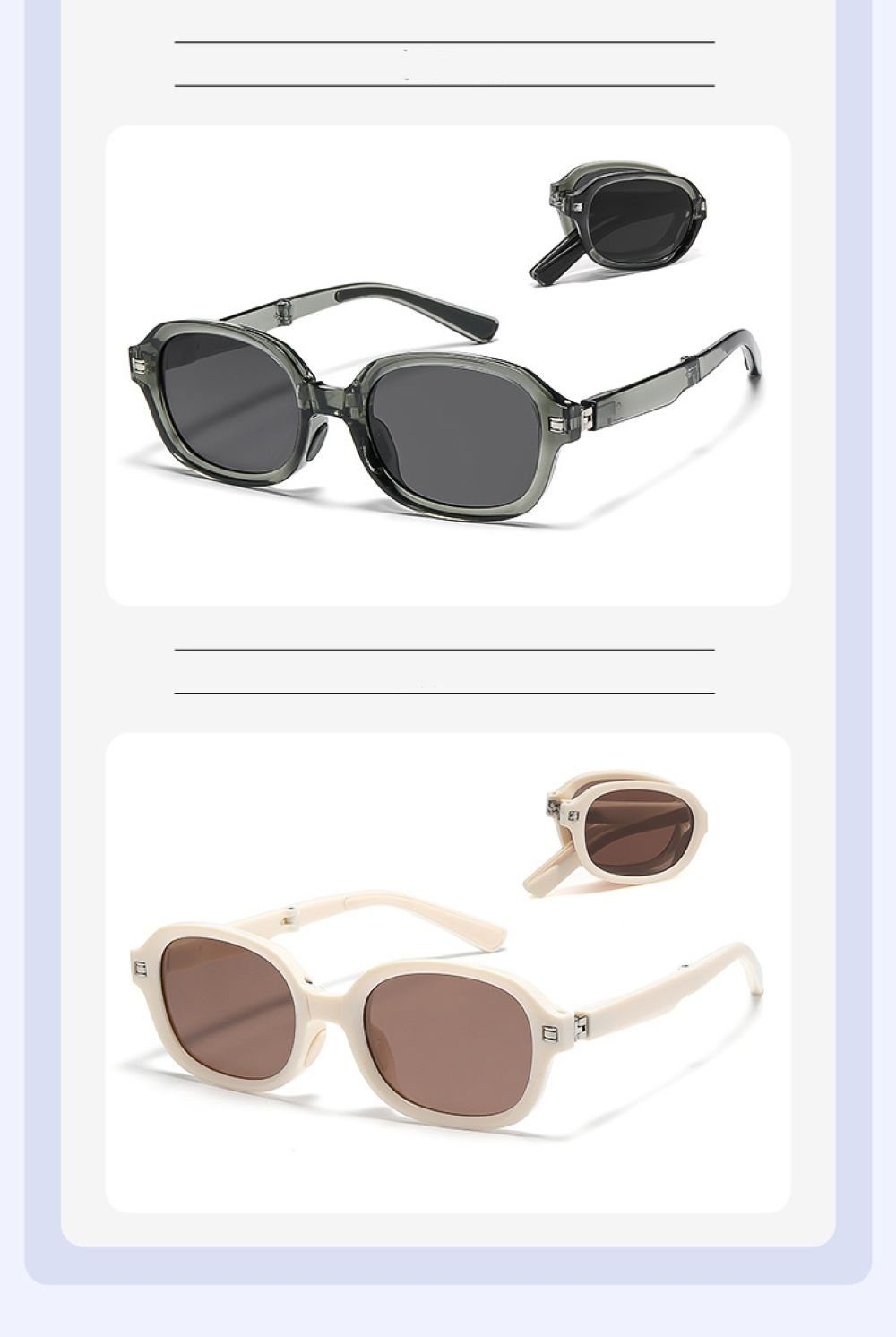 faltbar UV400 Sonnenbrille Weiß Schutz Sonnenbrille PACIEA Herren 100% polarisiert Damen PACIEA