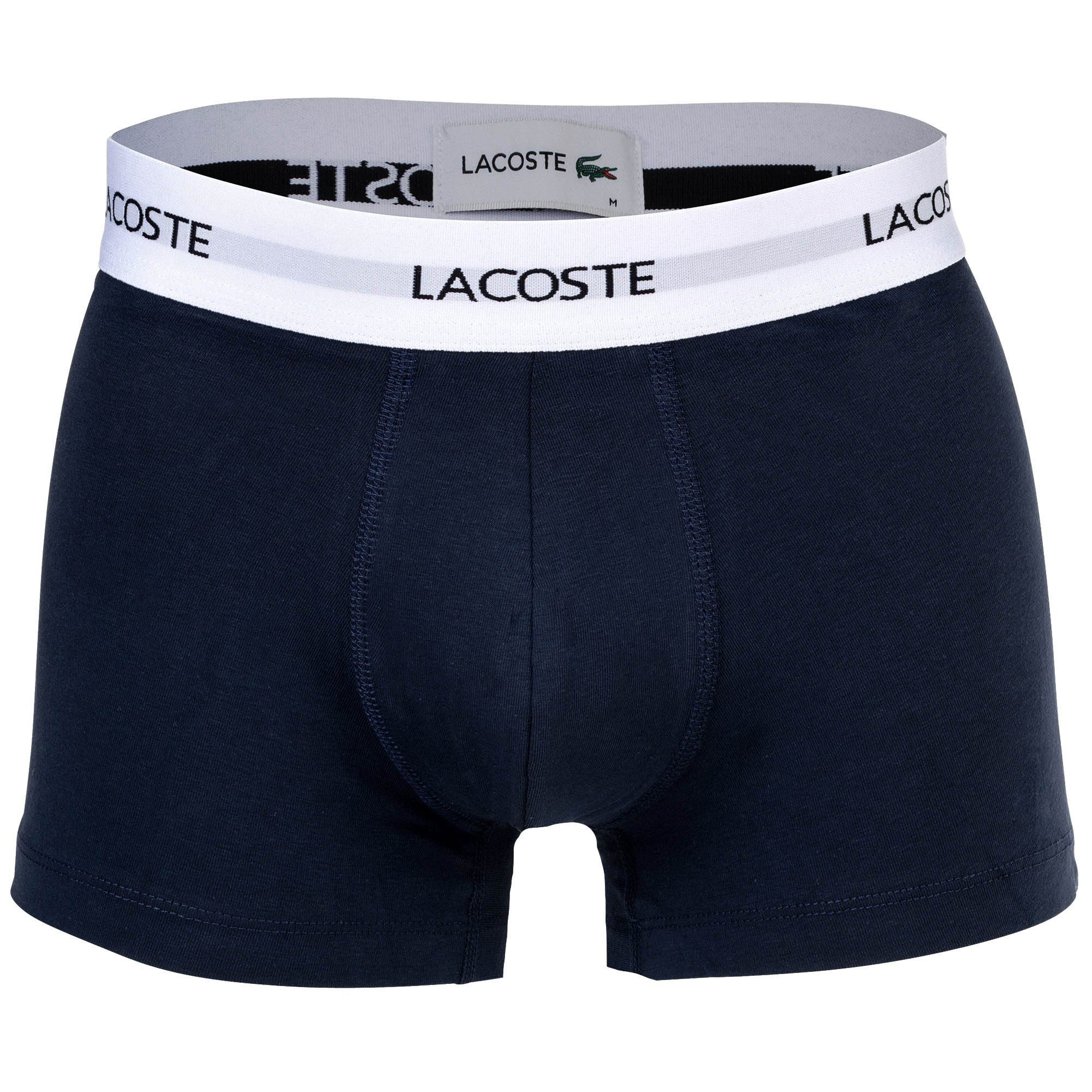 Lacoste 3-er Set Trunks in Dunkelblau, Grün & Schwarz günstig online kaufen