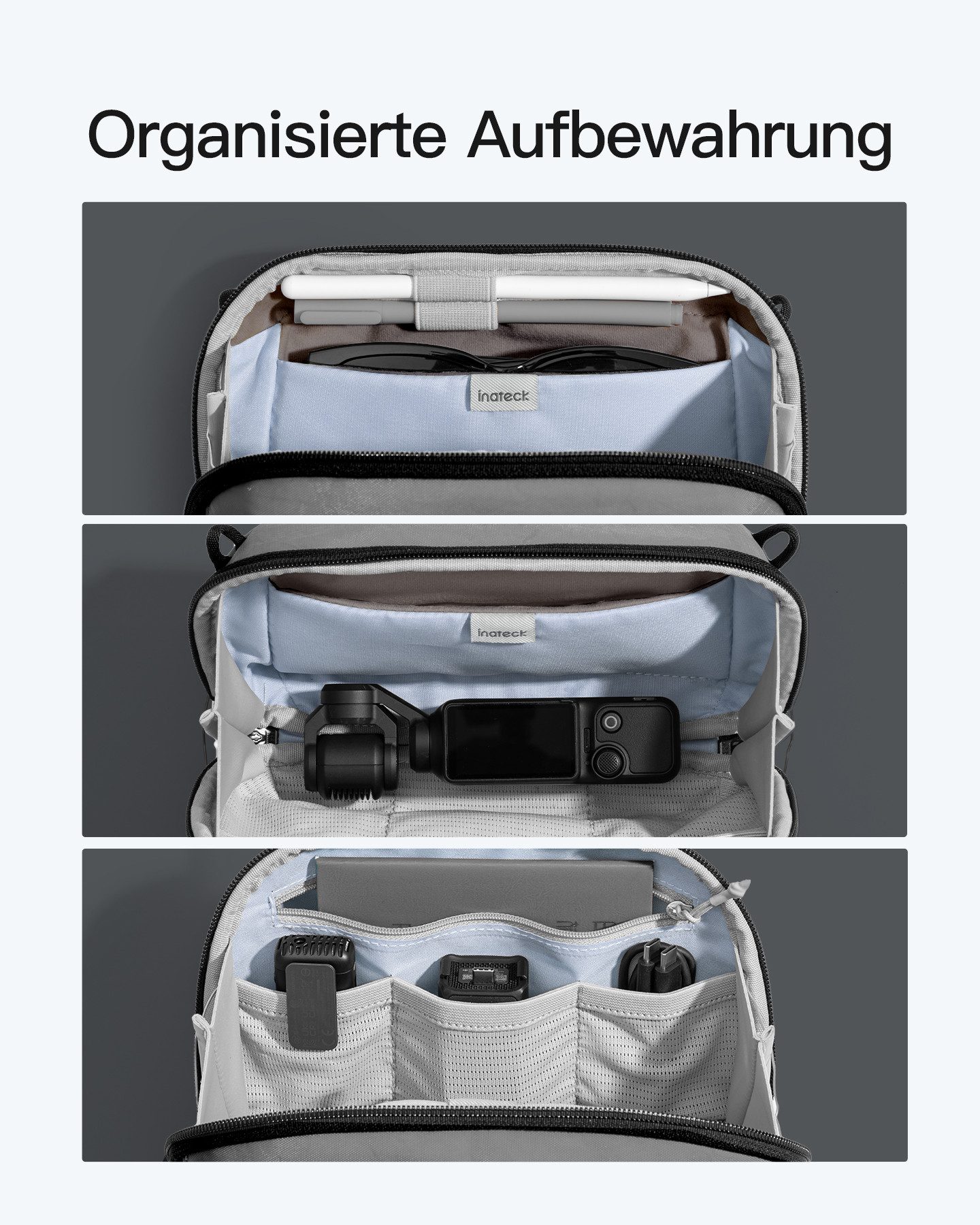Inateck Taschenorganizer kabeltasche organizer Tech Pouch