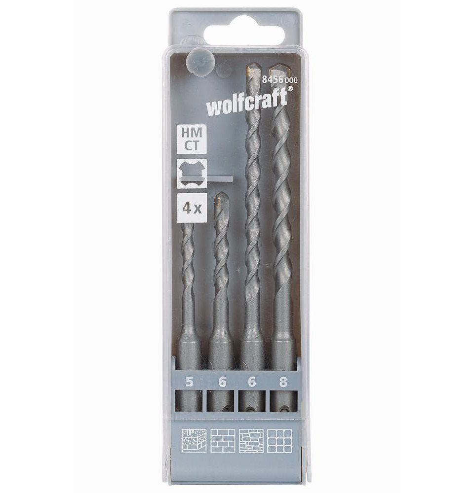 Wolfcraft Betonbohrer Wolfcraft Hammer-Schlagbohrer-Set HM Standard