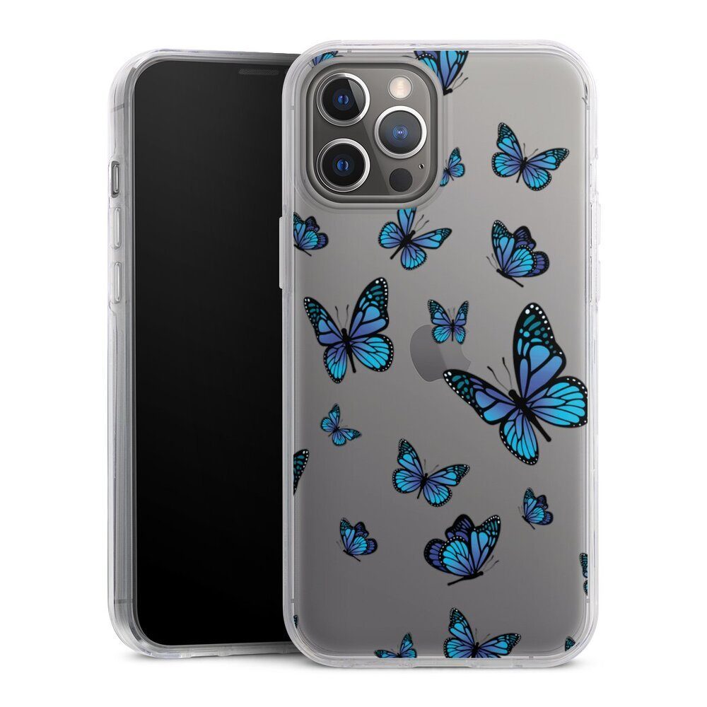 DeinDesign Handyhülle Schmetterling Muster transparent Butterfly Pattern  Transparent, Apple iPhone 12 Pro Max Hülle Bumper Case Handy Schutzhülle