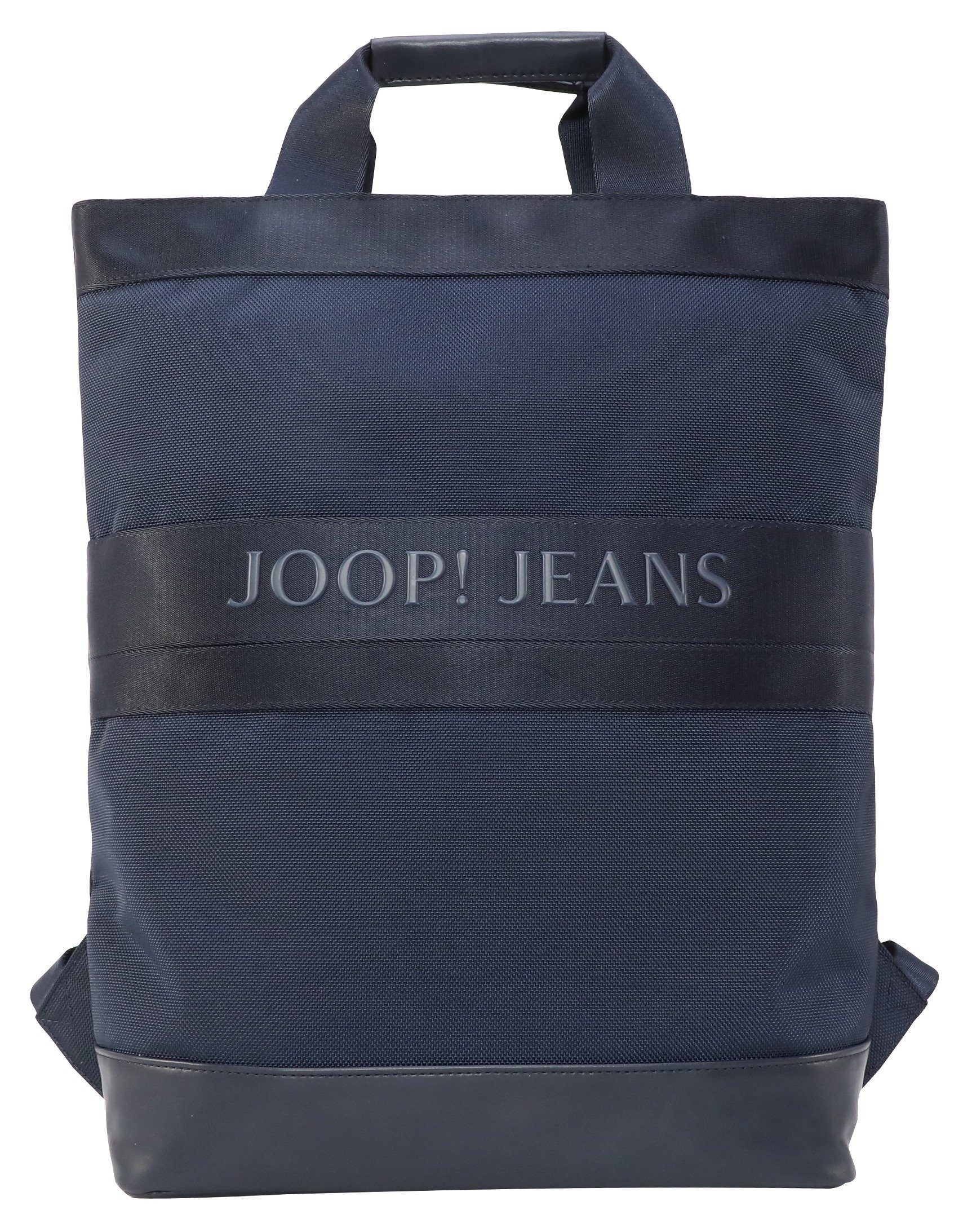 Cityrucksack mit Jeans Reißverschluss-Vortasche Joop modica backpack falk darkblue svz,