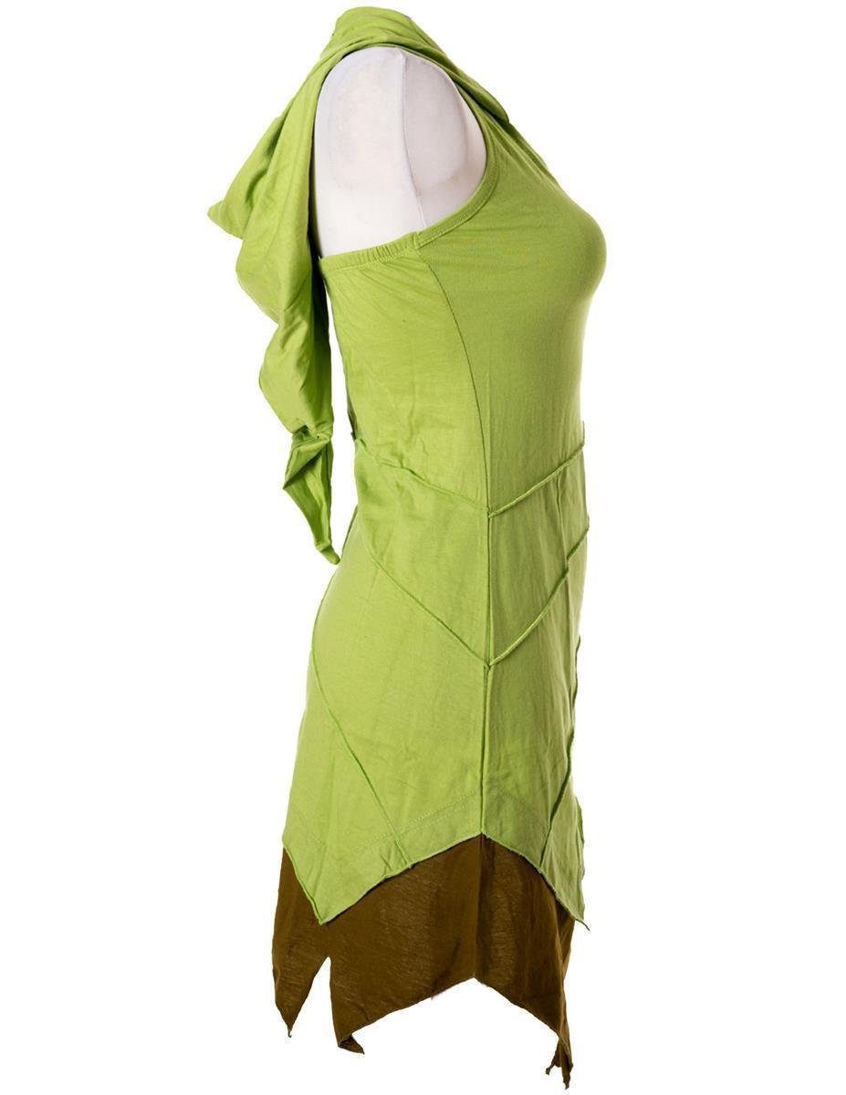 Vishes Neckholderkleid Mini Kleid Neckholder zweifarbig Zipfelkleid Hippie, Goa, Boho Elfen Style