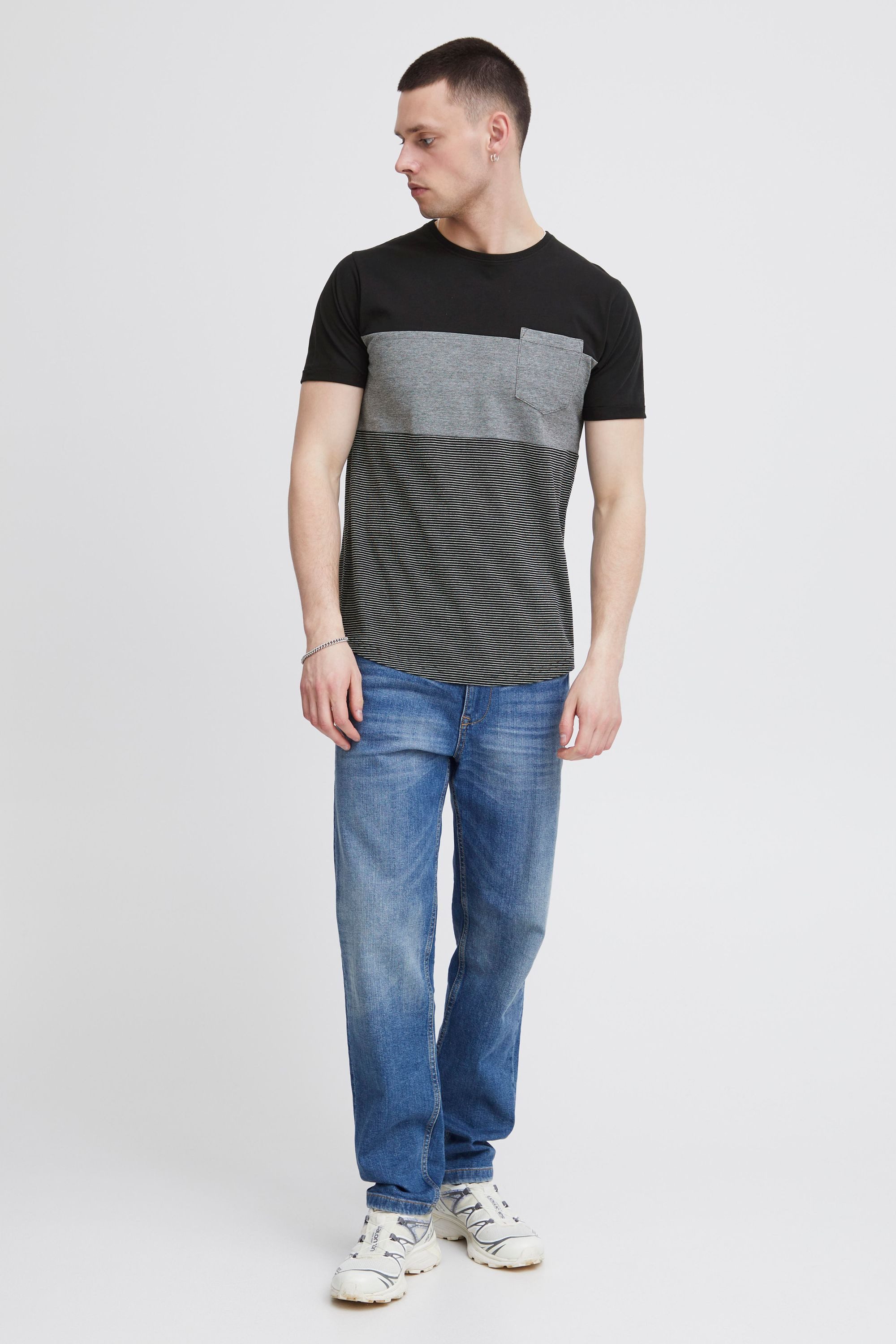 Indicode T-Shirt IDMorler T-Shirt im Colorblock-Look günstig online kaufen