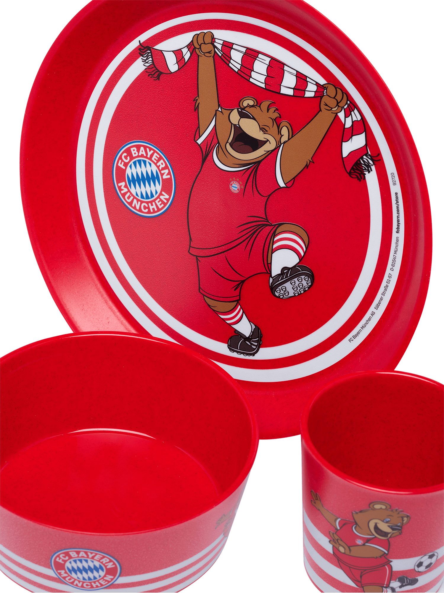 FC Bayern München Kindergeschirr-Set FC Bayern München Kindergeschirr Set 3teilig Berni, Polypropylen