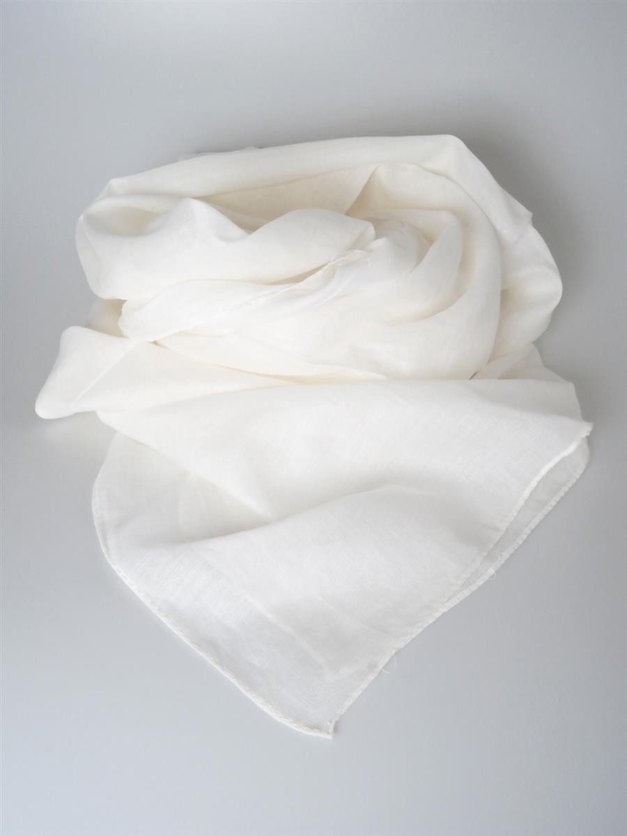 Hathi Halstuch Tuch Halstuch 100% Baumwolle unifarben weiß, ca. 100 x100 cm, (1-St)