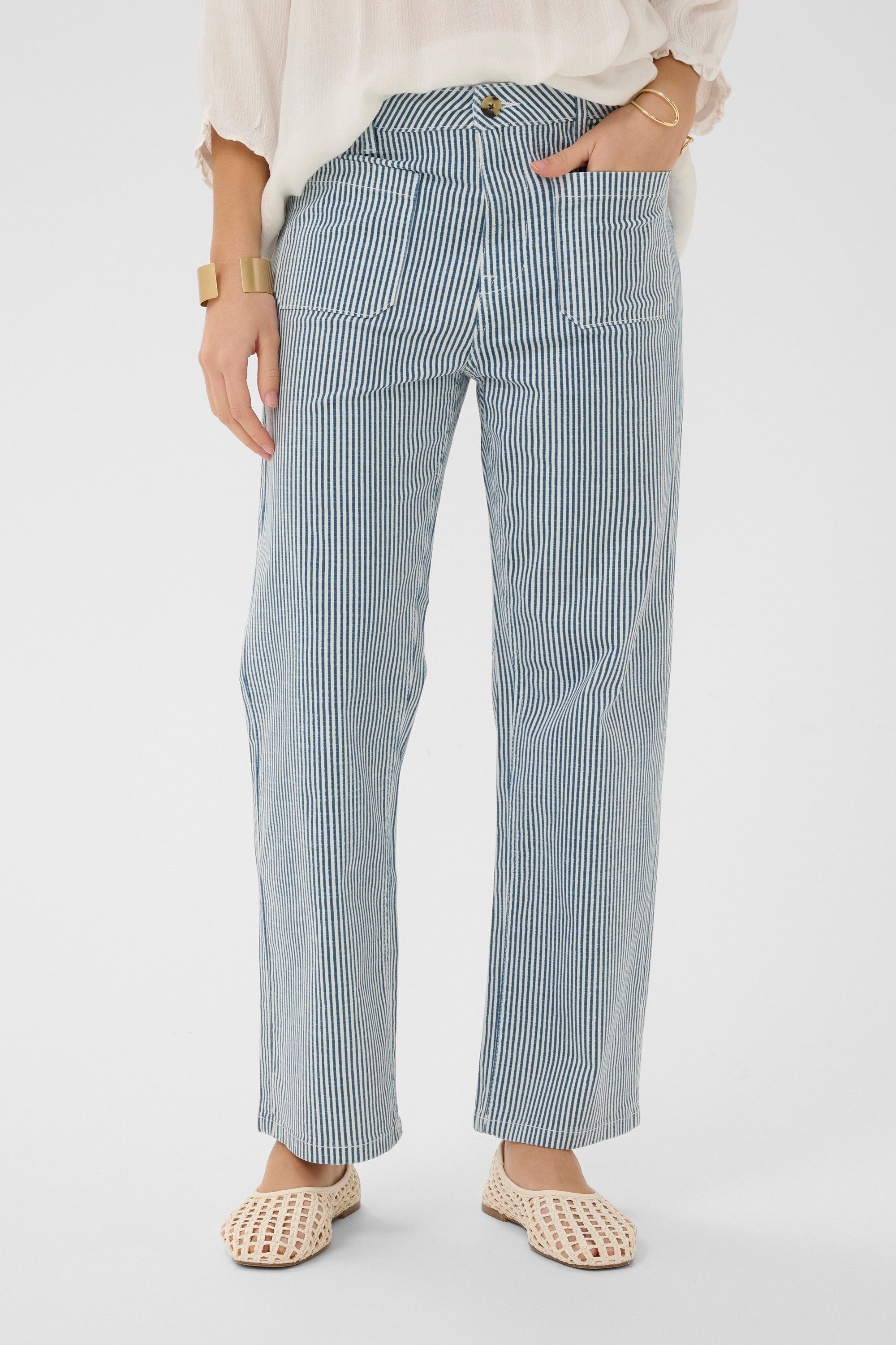 Cream Stoffhose Casual Hose CRBerta