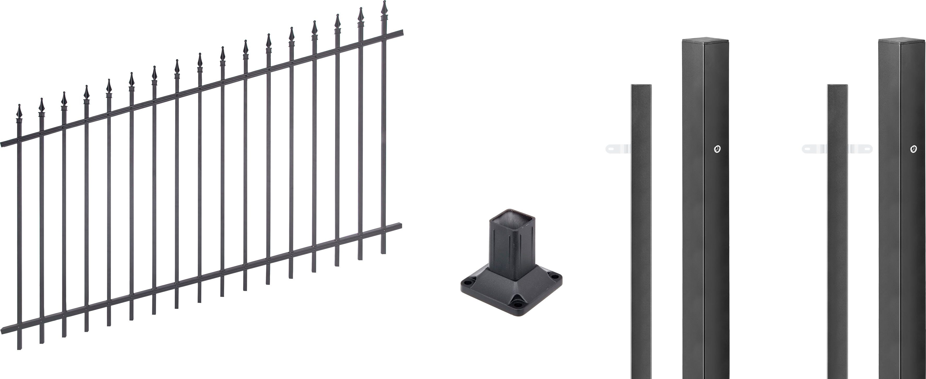 Alberts Metallzaun Chaussee verstellbar, Höhe: 100 cm, Gesamtlänge: 4 - 10 m, zum Aufschrauben