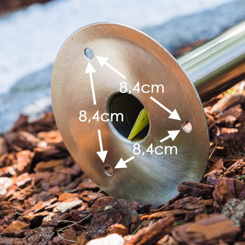 hofstein Außen-Stehlampe »Balme« moderne Außenleuchte aus gebürstetem Edelstahl und Milchglas, ohne Leuchtmittel, Wegeleuchte 100cm, Gartenlampe mit E27, Garten – Bild 5 von 5