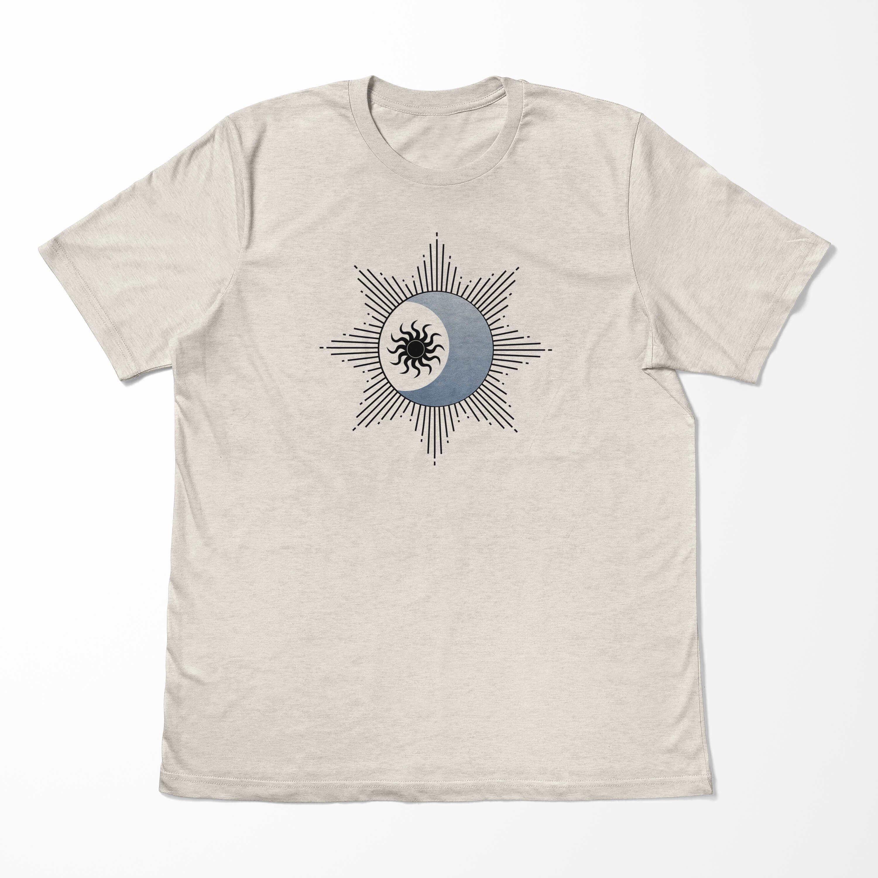 Mond Sinus Astrologie Ökomode Shirt Nachhaltig Sonne 100% T-Shirt gekämmte Herren Motiv T-Shirt Bio-Baumwolle Art (1-tlg) aus