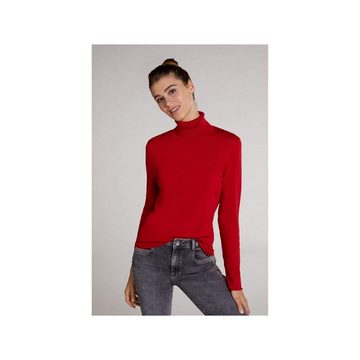 Oui Longpullover rot regular (1-tlg)