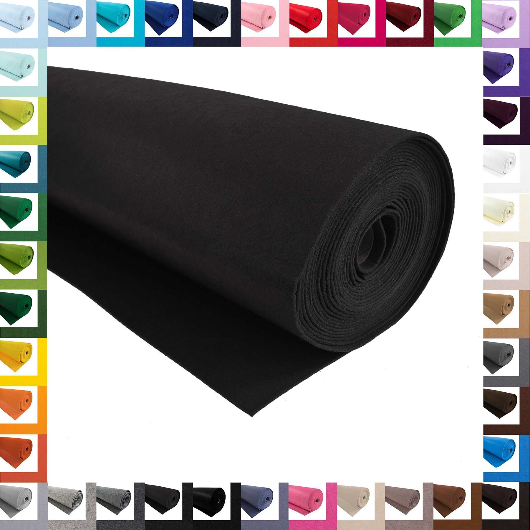 maDDma Stoff Bastelfilz 1m Meterware Filz 90cm x 1,5mm Dekofilz Taschenfilz, schiefergrau