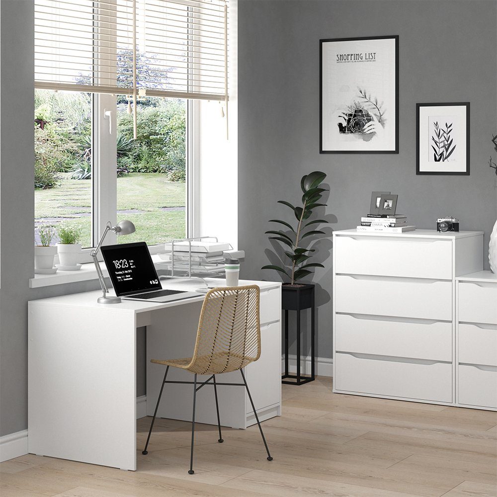 Vicco Schreibtisch Ruben, Weiß, 140 x 65 cm (1-St)