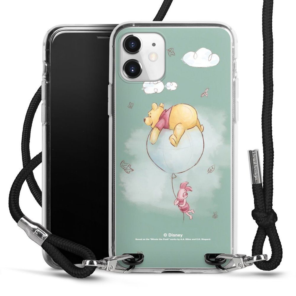 DeinDesign Handyhülle Winnie Puuh Disney Bär Uncheered by a Balloon, Apple iPhone  11 Handykette Hülle mit Band Case zum Umhängen