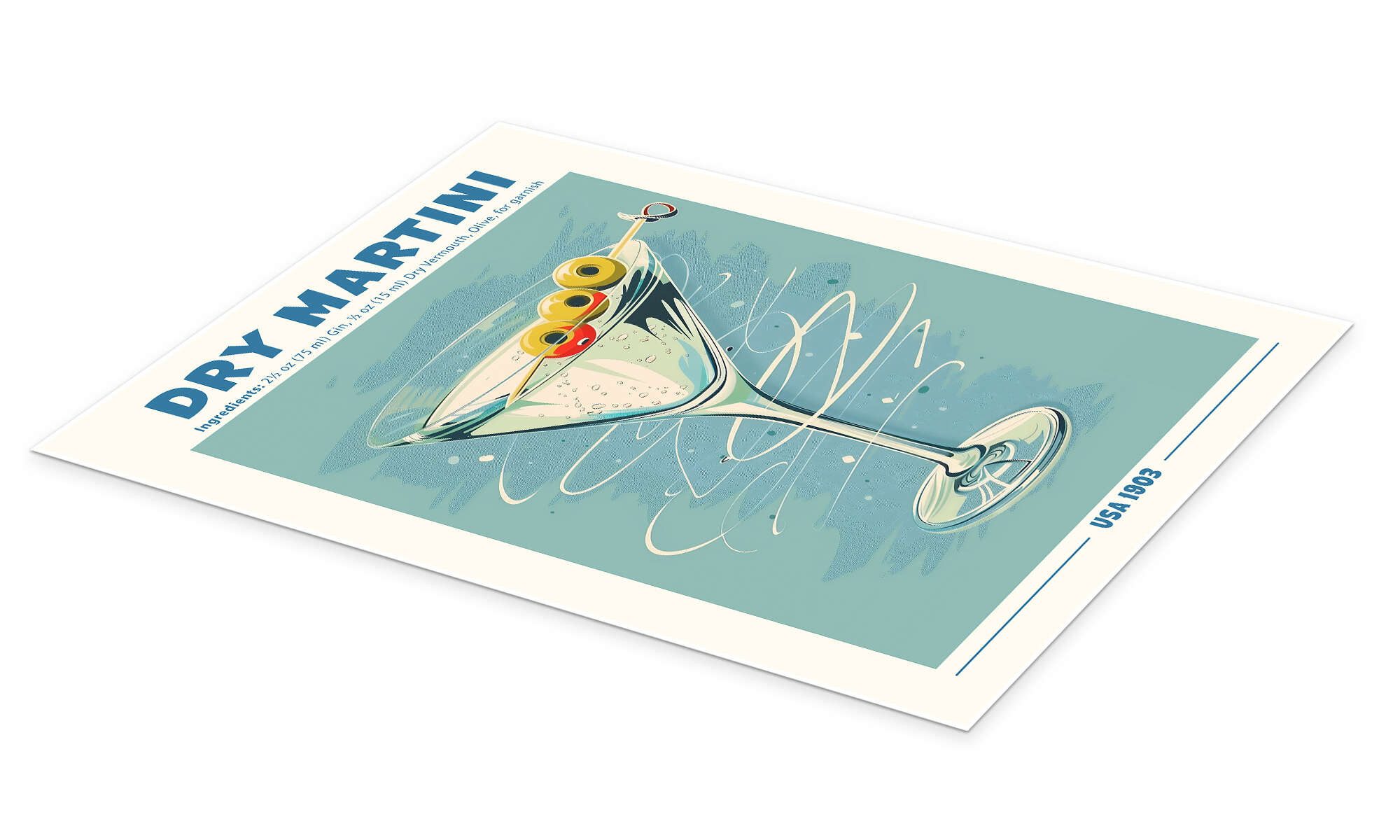 Posterlounge Wandbild Dry Martini, USA 1903, TAlex, erhältlich als Poster, Leinwandbild, Wandsticker oder Acrylglasbild