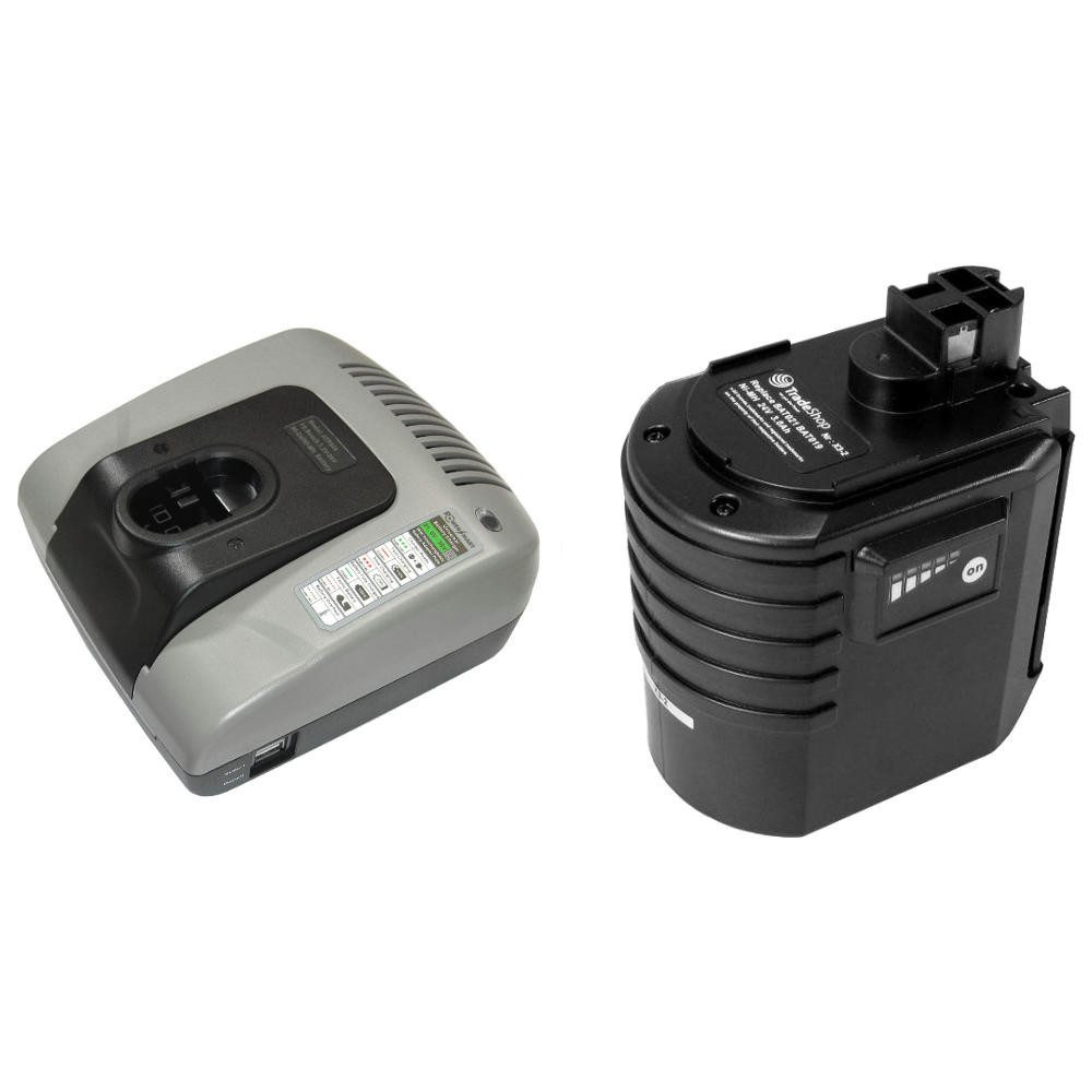 Trade-Shop 2in1 Set passend für Bosch 0 611 260 539, BTI BHE 24VRE - Ladegerät + Akku Ni-MH 3000 mAh (24 V)