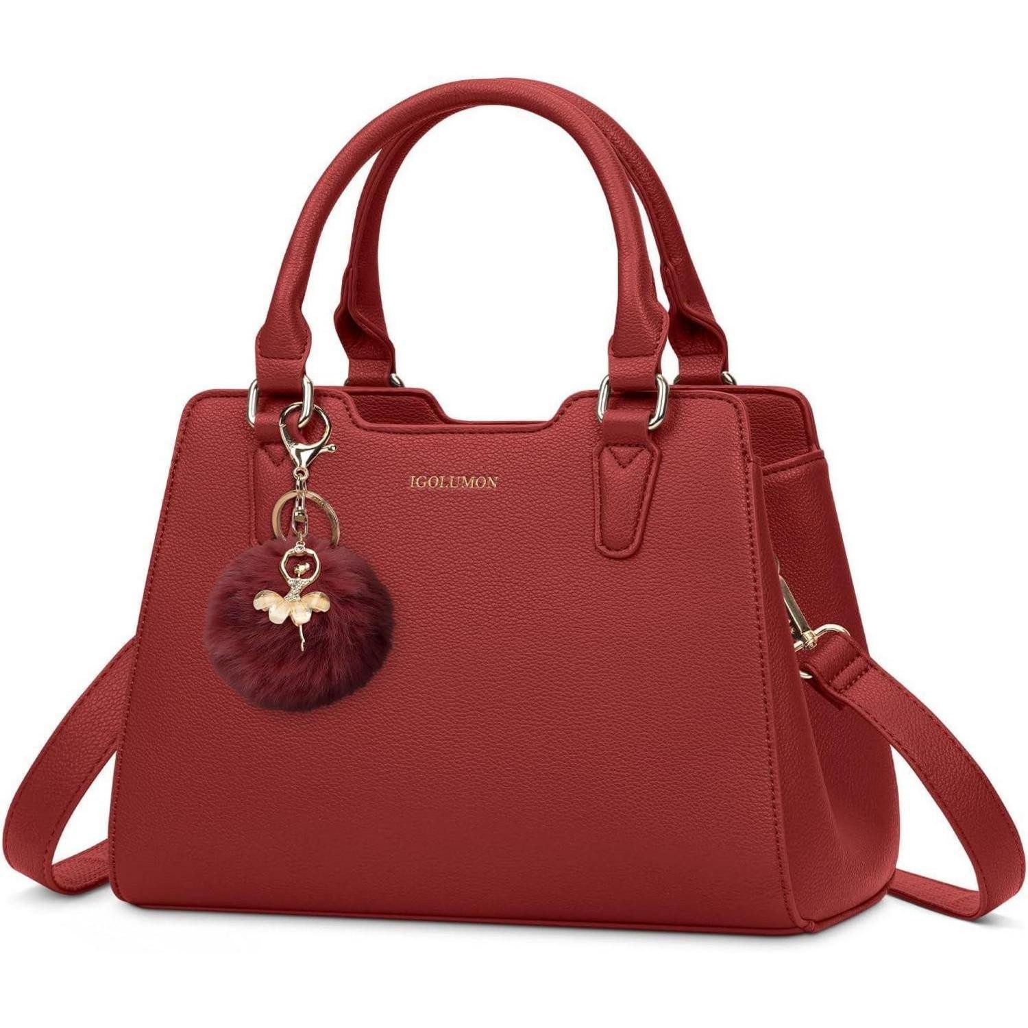 LuxusKollektion Handtasche Handtasche Damen Mittelgroß PU-Leder Henkeltasche Rot