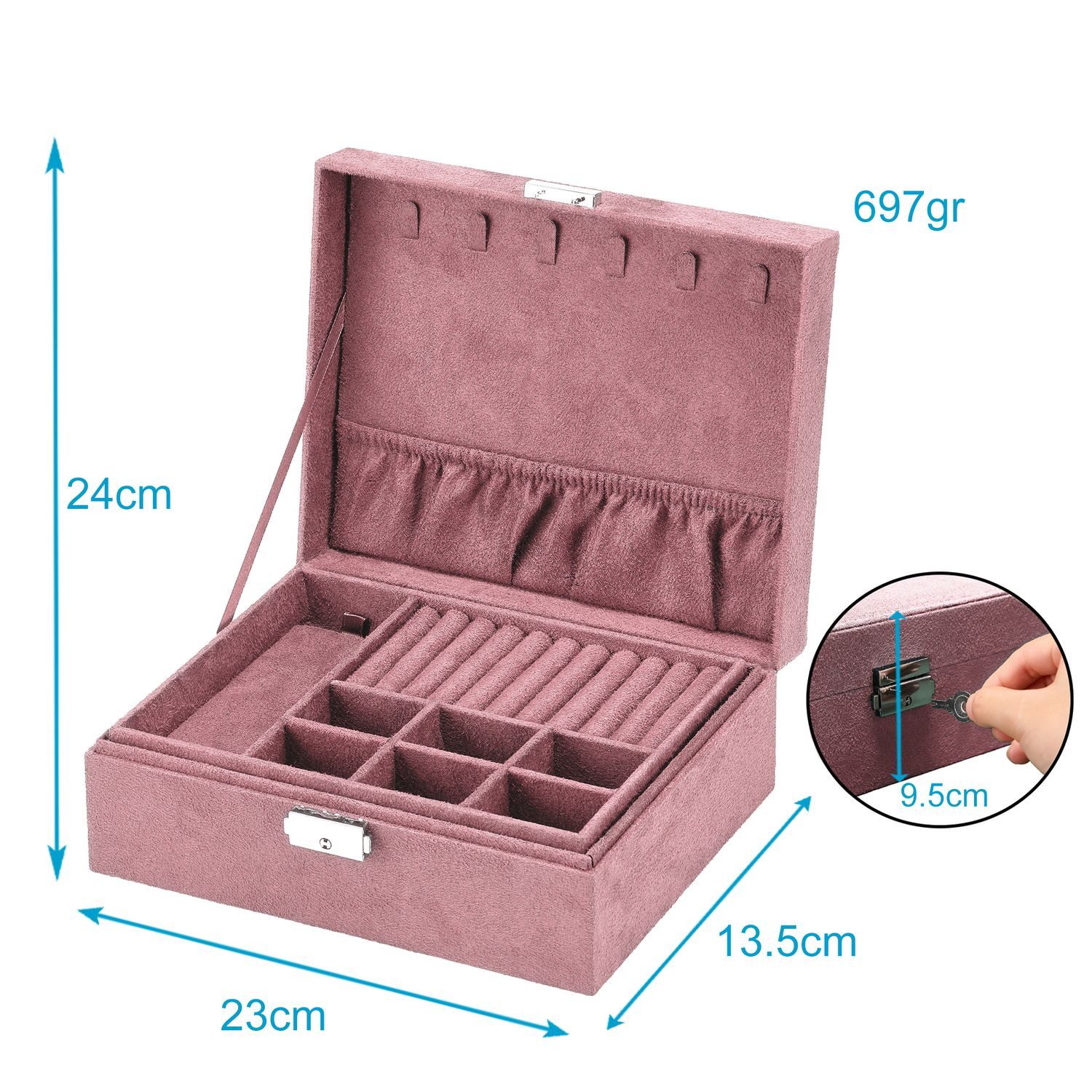 Intirilife Schmuckkasten (hochwertige Juwelenbox Schmuckschatulle Accessoir günstig online kaufen