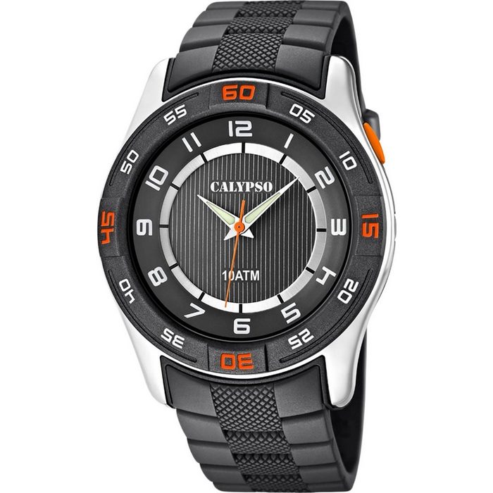 CALYPSO WATCHES Quarzuhr Calypso Herren Uhr K6062/1 (Armbanduhr) Herren Armbanduhr rund Kautschukarmband schwarz Outdoor