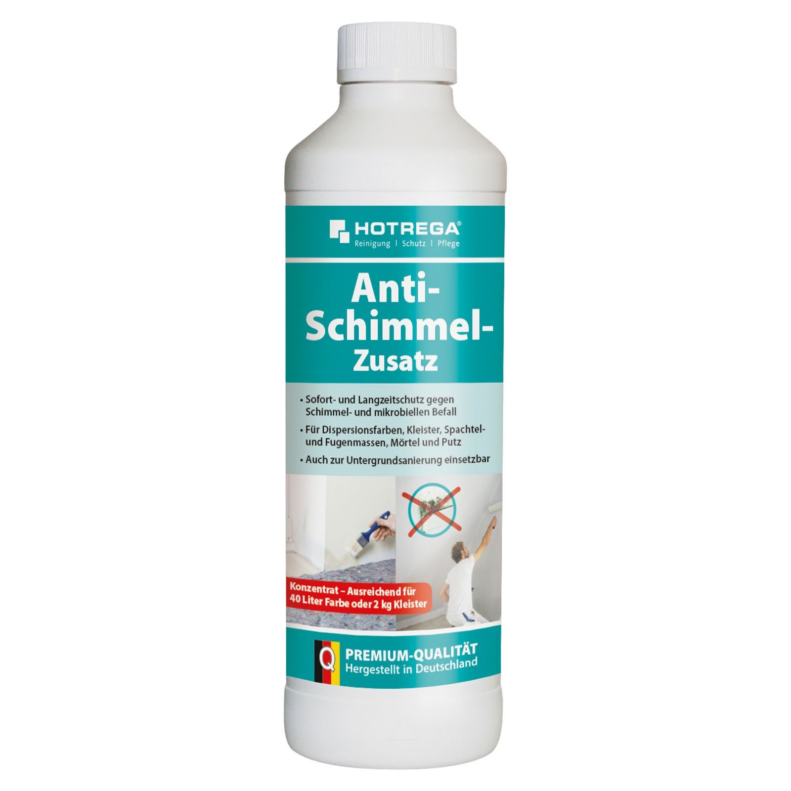 HOTREGA® Anti Schimmel Zusatz 500ml Schimmelschutz und -blocker für Wandfarben Средство для удаления плесени
