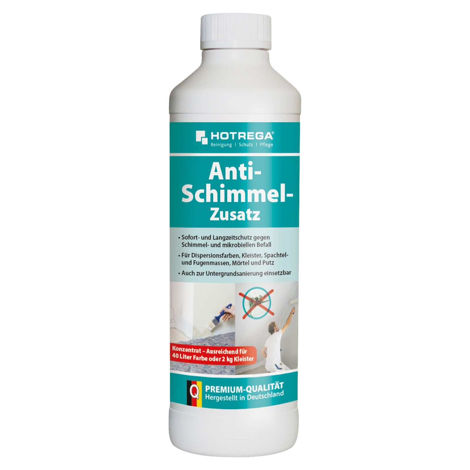 HOTREGA® Anti Schimmel Zusatz 500ml Schimmelschutz und -blocker für Wandfarben Schimmelentferner