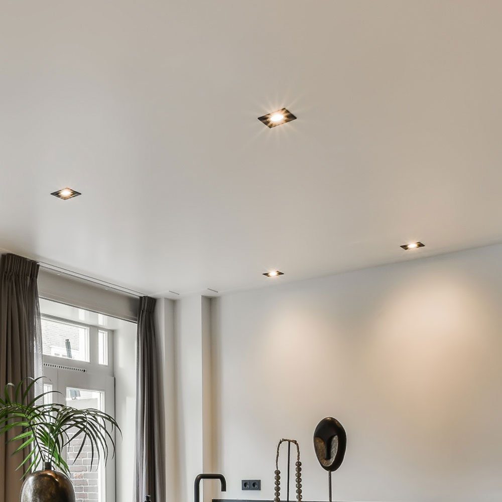 Nordlux LED Einbaustrahler, Lampe Wohn ALU Einbau Zimmer Strahler Leuchte Leuchtmittel Spot Warmweiß, Decken Bade inklusive