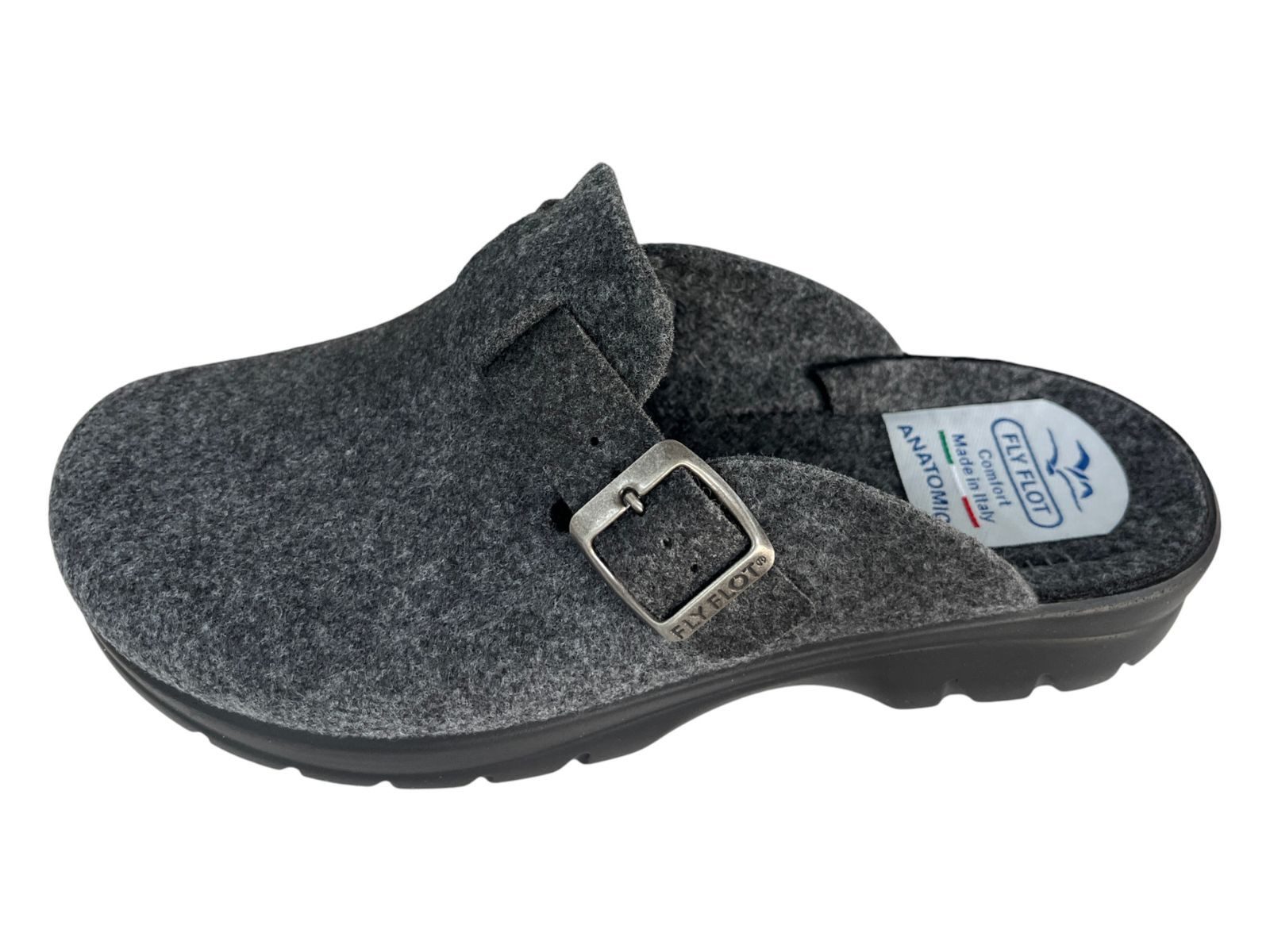 Fly Flot Herren FLY FLOT Filz Pantoffel 220087-09 anthracite Hausschuh