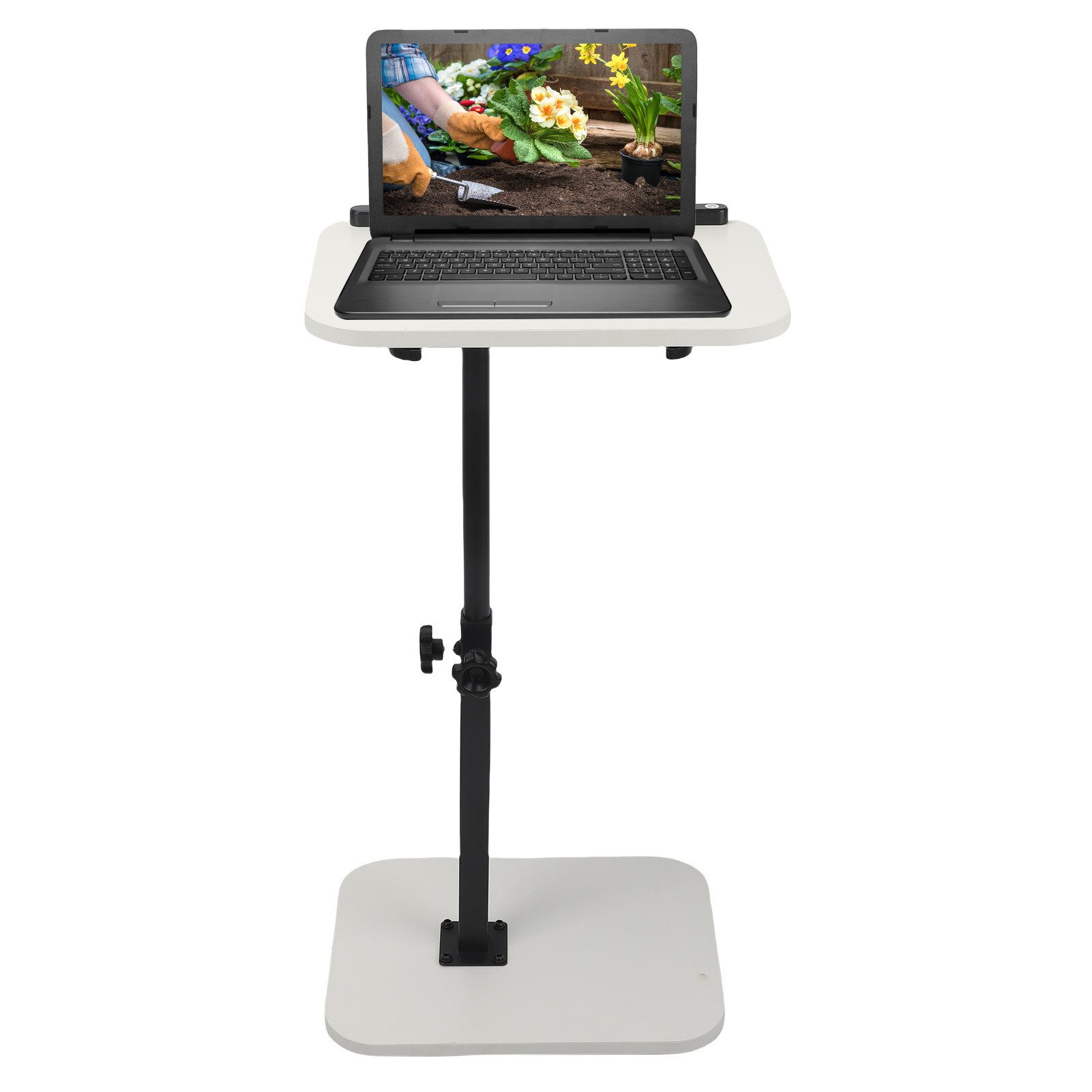 GARRYFIZH Laptoptisch Beistelltisch höhenverstellbar mit Rollen 30x40 cm, Ideal für Bett, Sofa und Homeoffice mit neigbarer Tischplatte