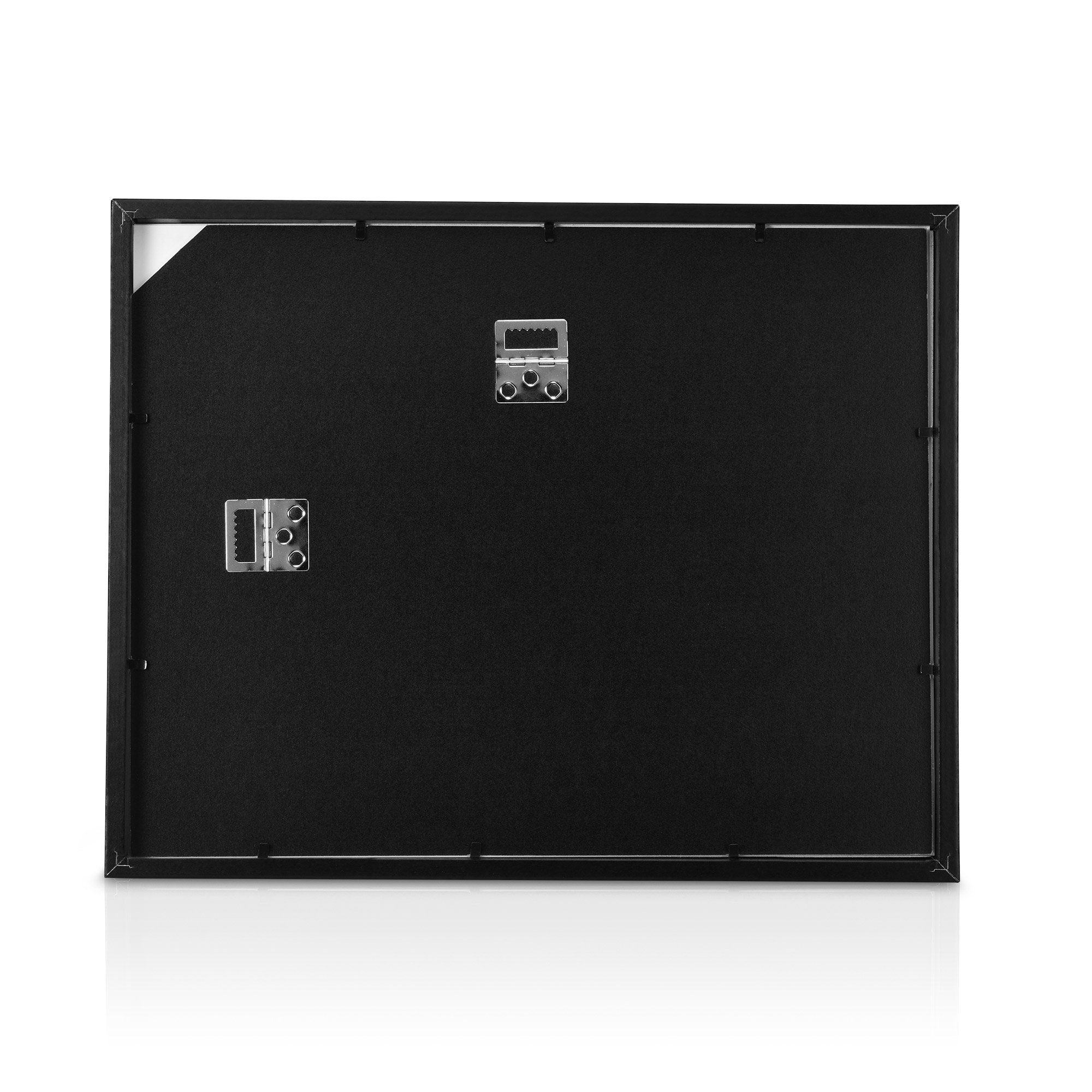 bomoe Bilderrahmen Bilderrahmen Collage für 3 Fotos Galeria, 10x15cm, Schwarz, Kunststoffglas, Metall-Aufhängung & Passepartout Multirahmen Holz